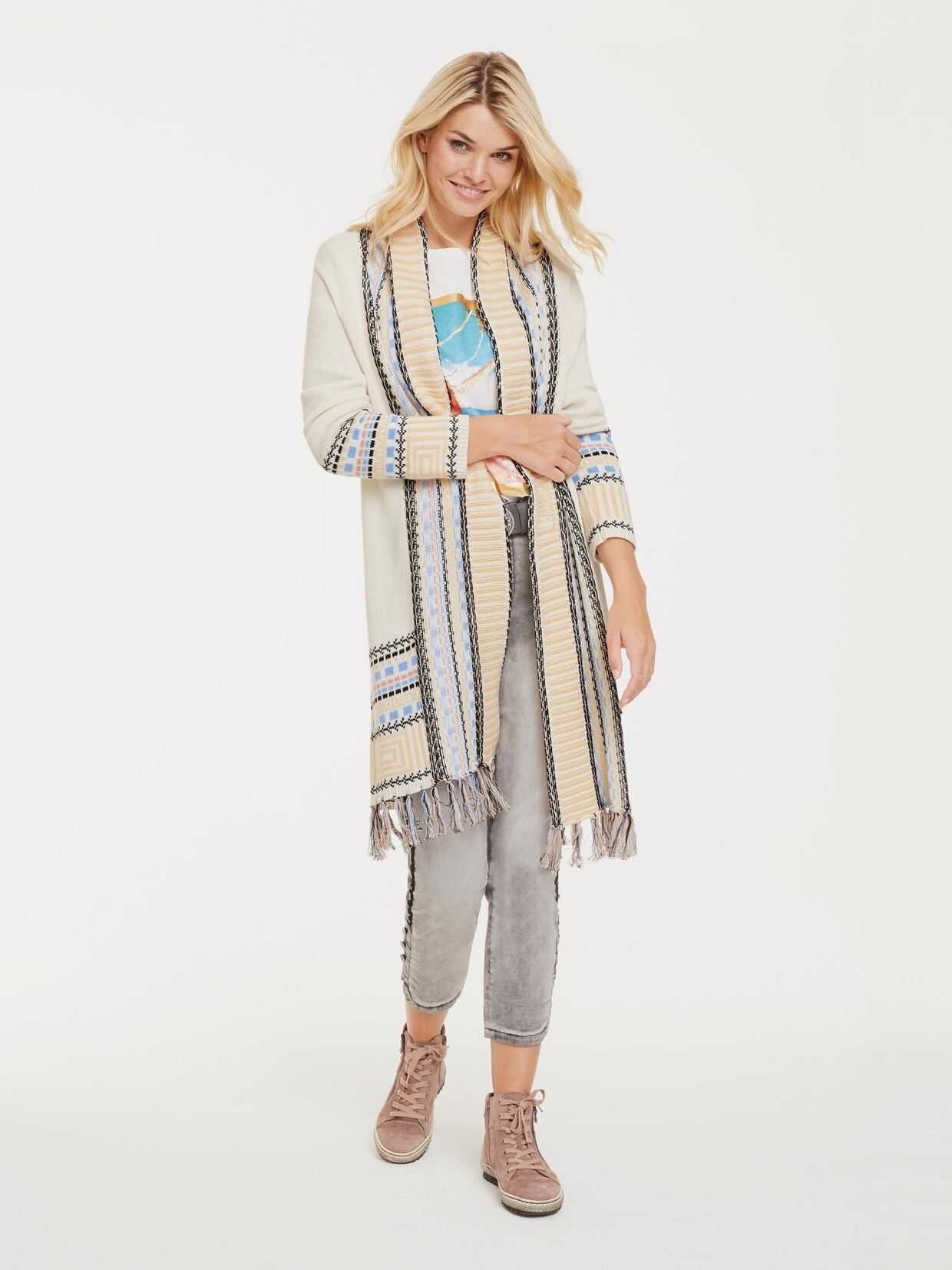 Linea Tesini Strickjacke - ecru