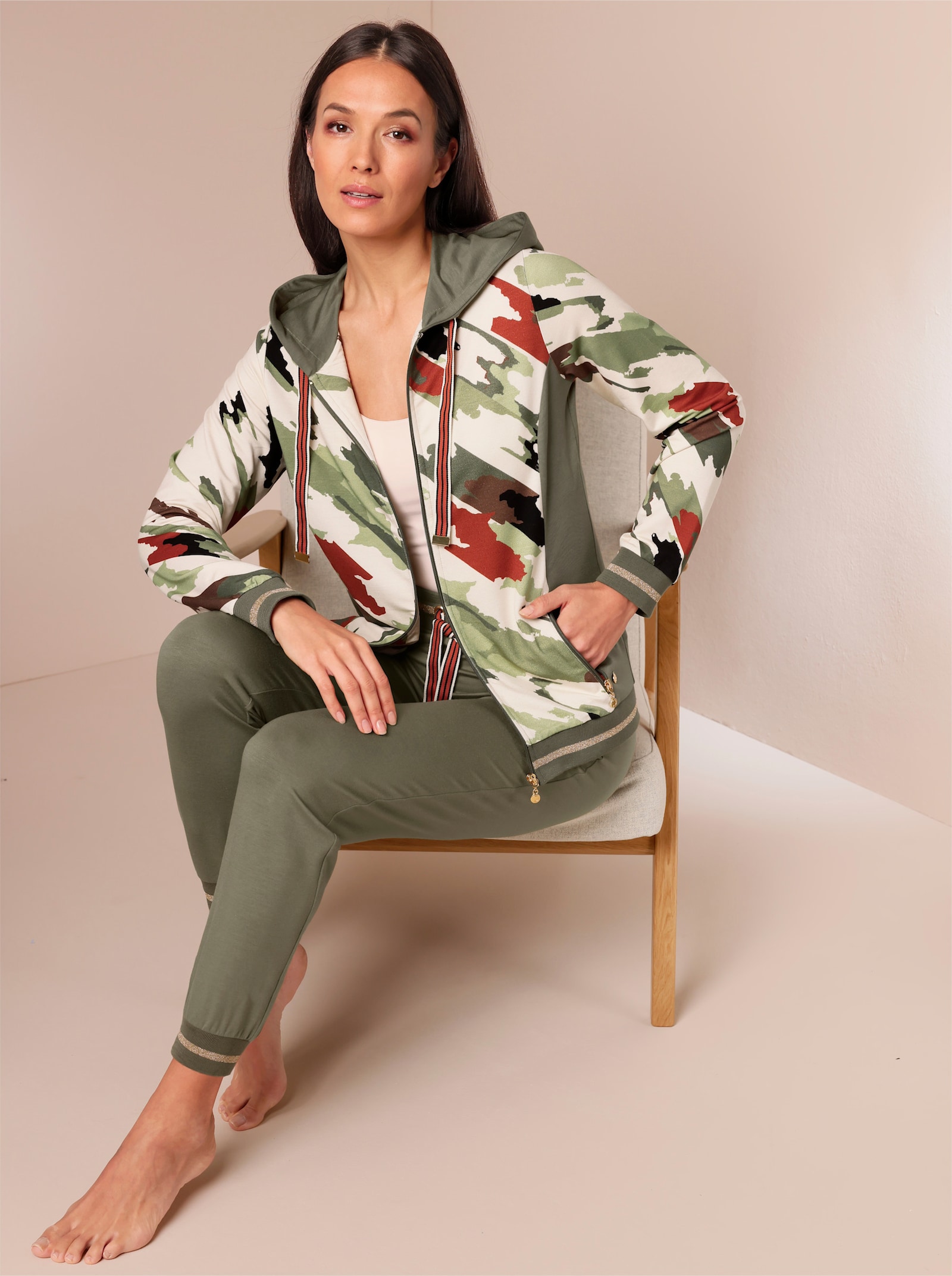 CREATION L PREMIUM Modal-Viskose-Hose - khaki