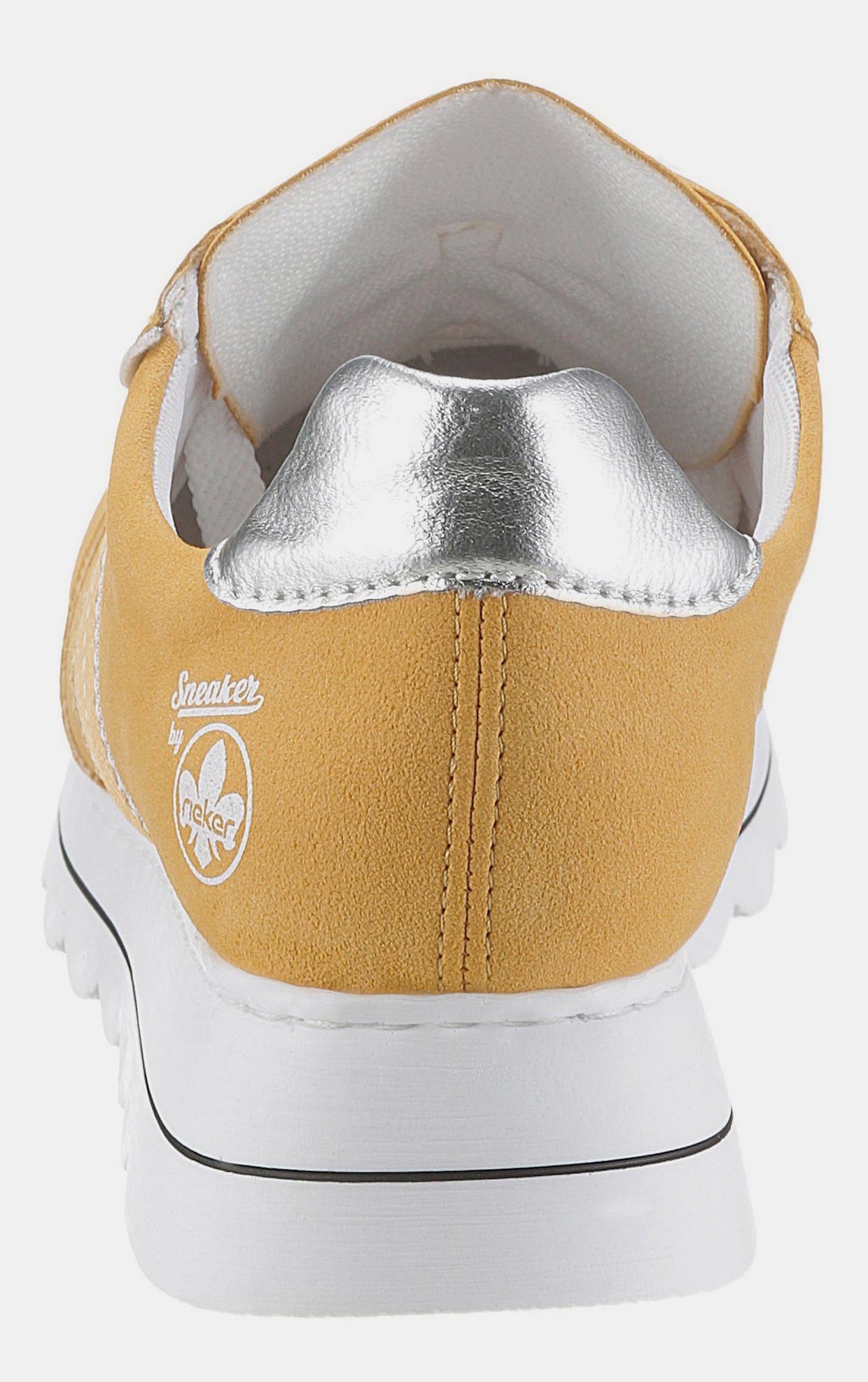 Rieker Sneaker met plateauzool - geel/zilverkleur