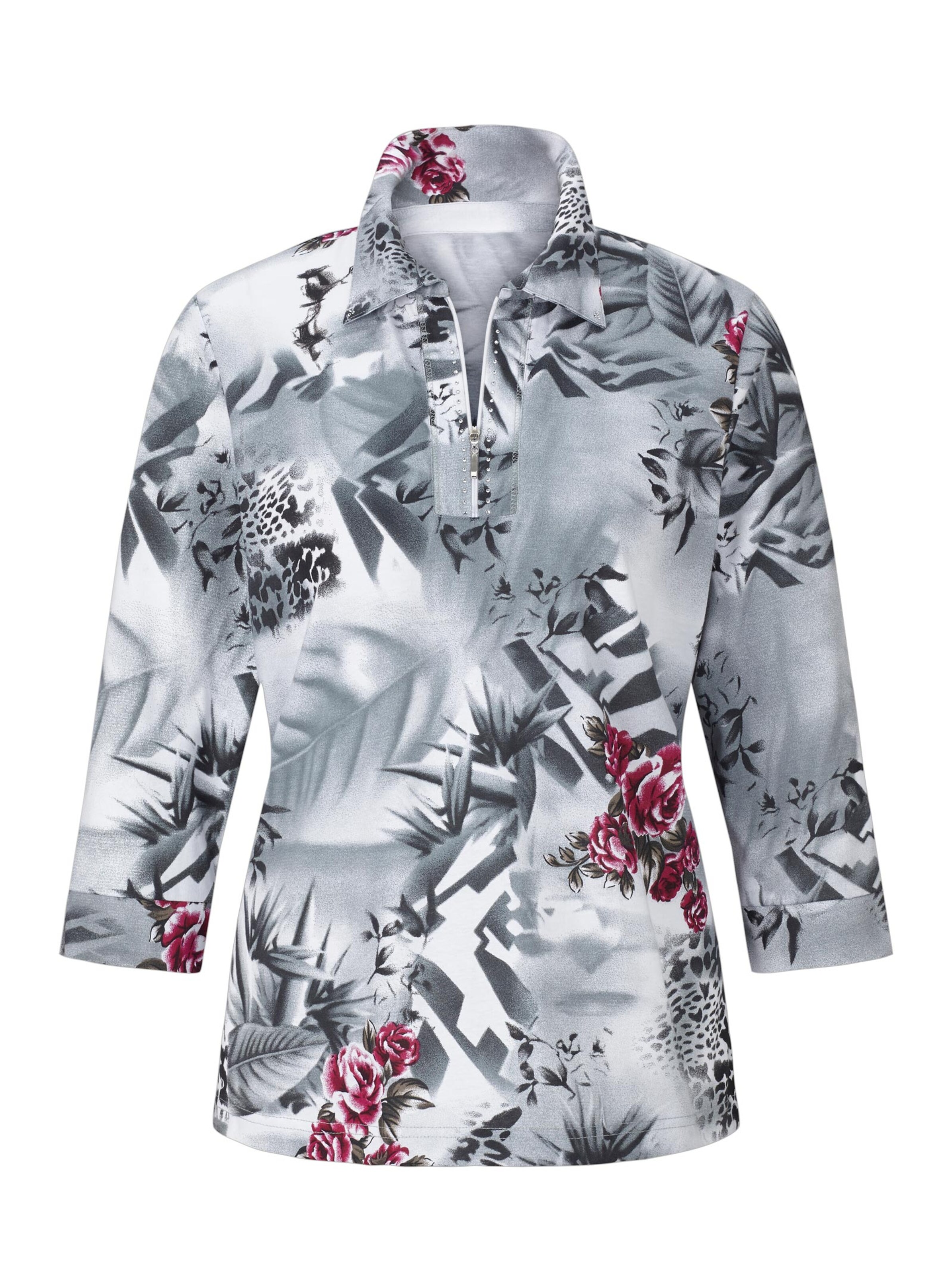 Shirt - fuchsia-gemustert