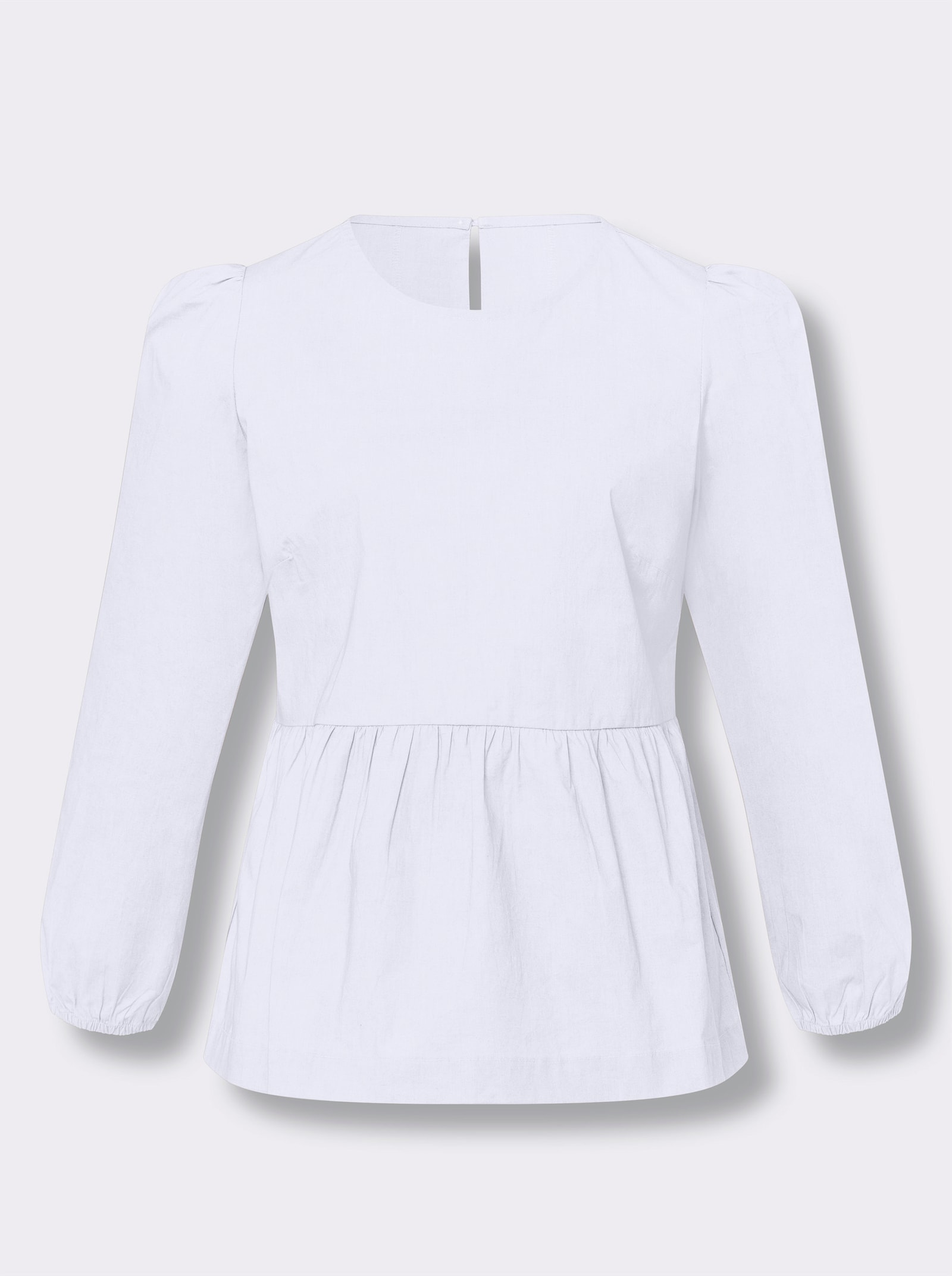 heine Schlupf-Bluse mit Ballonärmeln - weiß