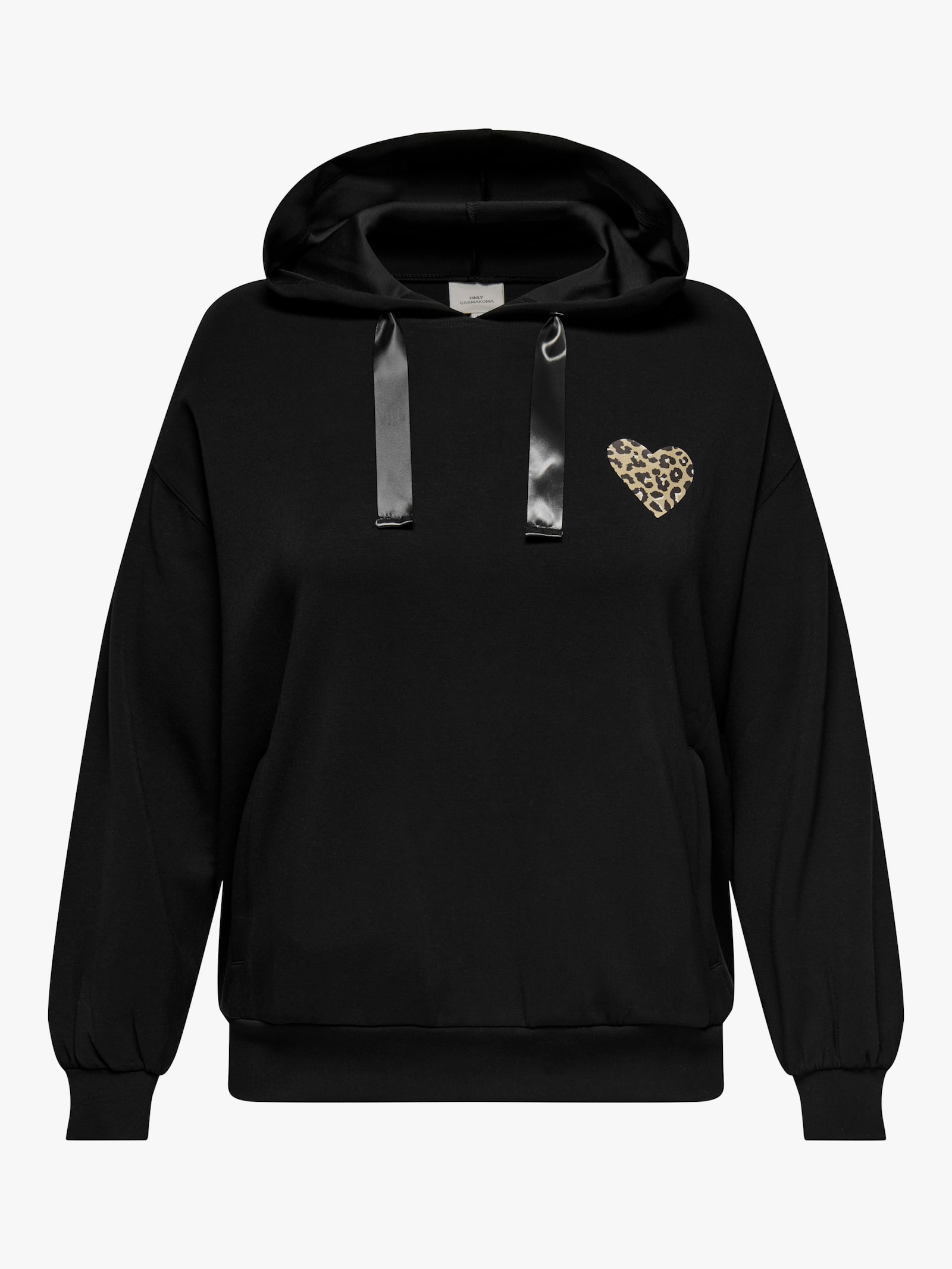ONLY CARMAKOMA Kapuzensweatshirt - black print:wild heart