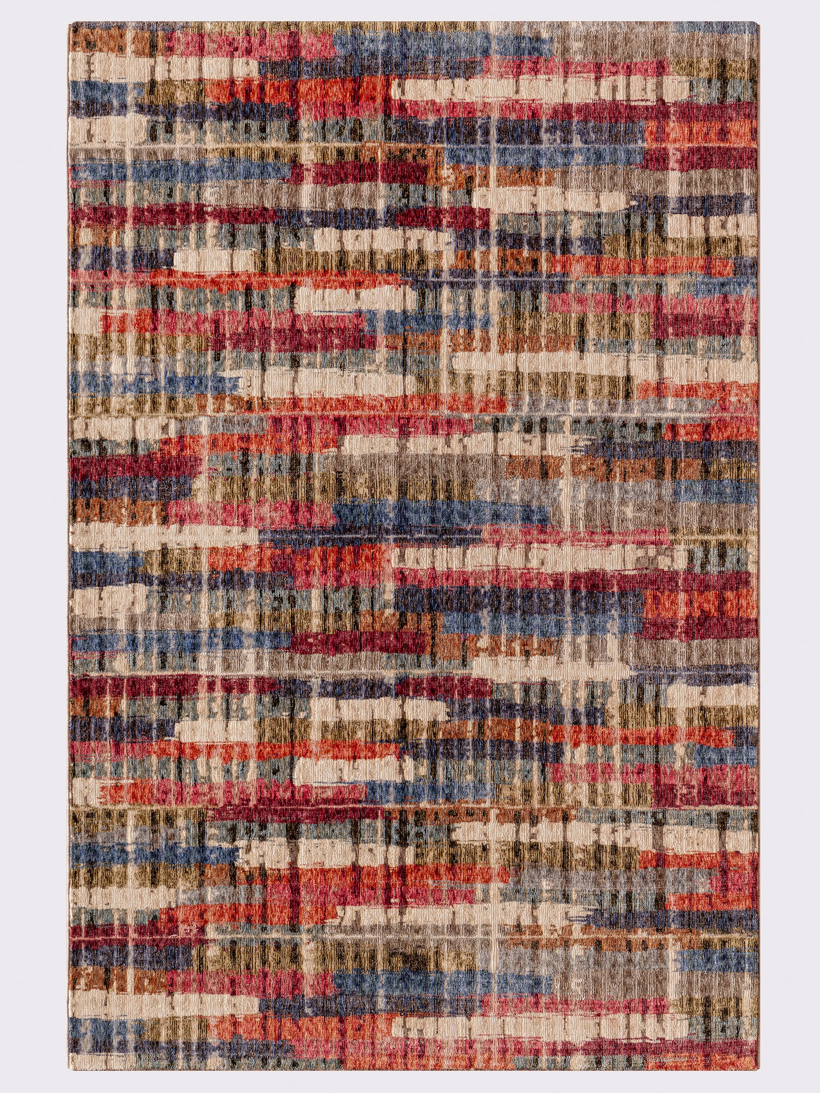 heine home Teppich - rot-ecru-meliert