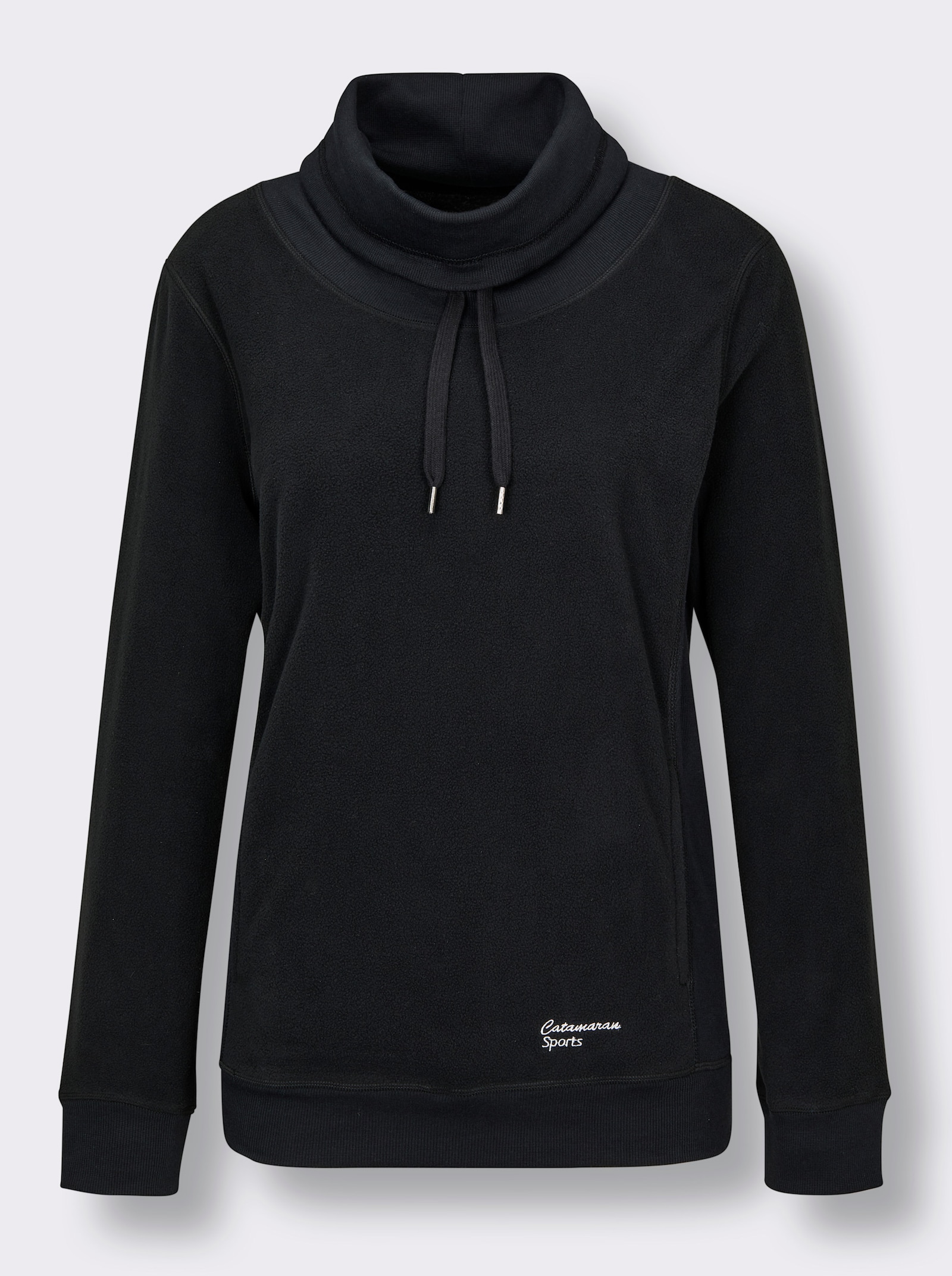 Catamaran Sports Fleeceshirt mit Nahttaschen - schwarz