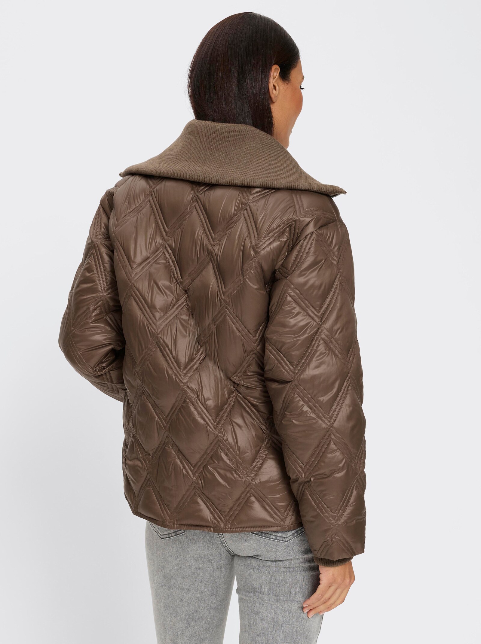 heine Steppjacke mit 2-Wege-Zipper - schoko