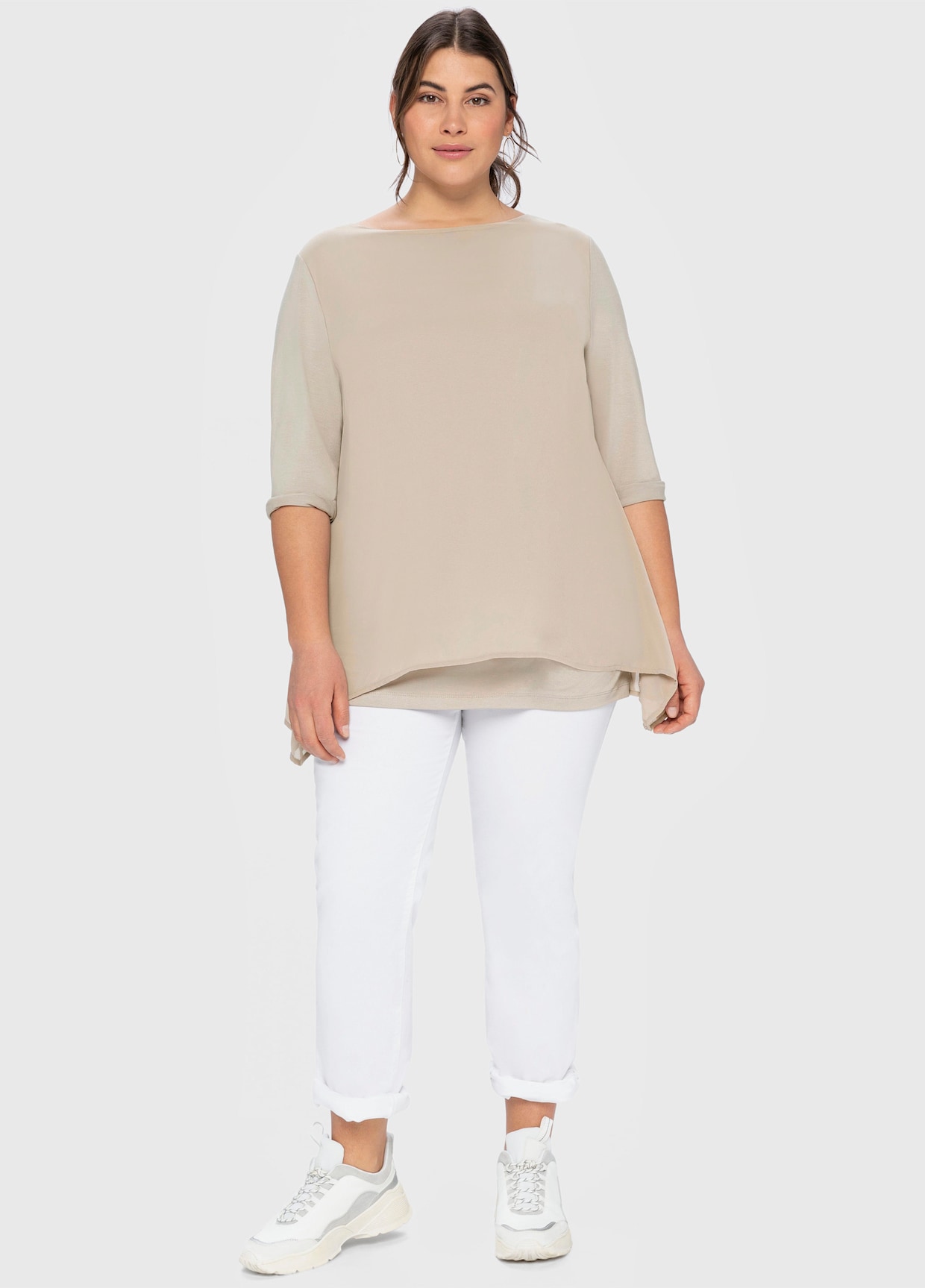 sheego T-shirt - beige