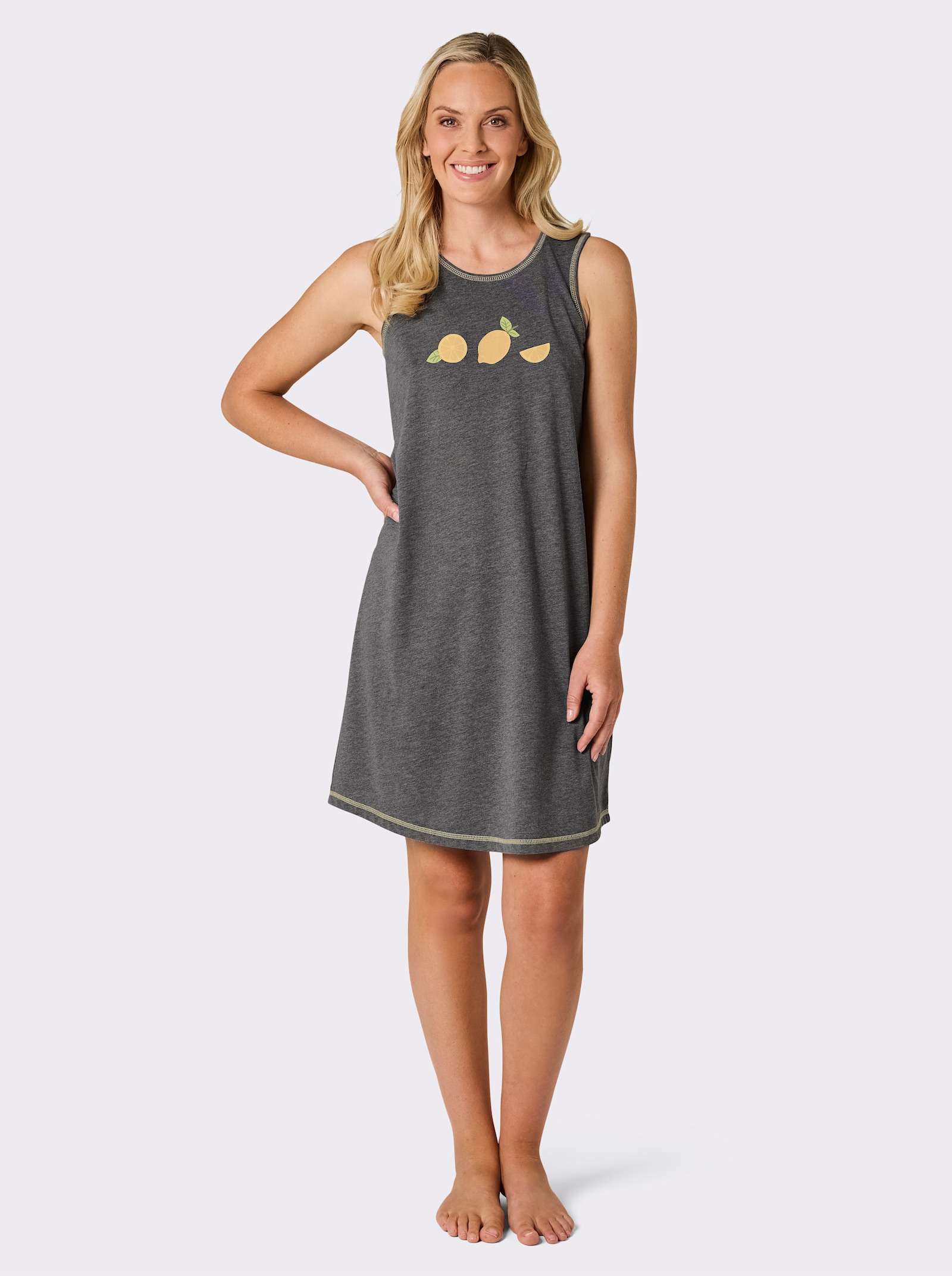 wäschepur Sleepshirts - anthrazit-bedruckt + grau-bedruckt