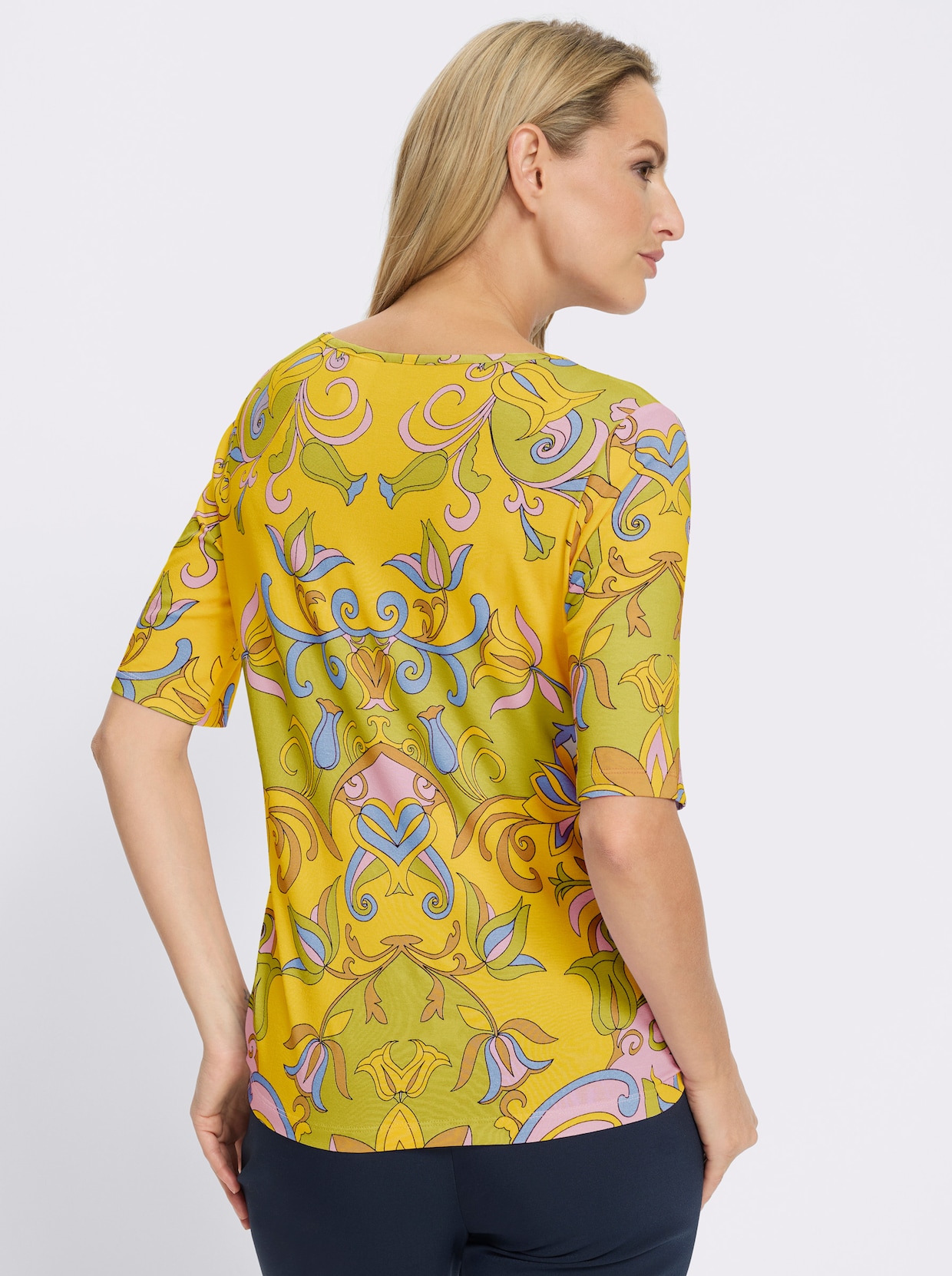heine T-shirt à manches courtes - jaune soleil-citron vert imprimé