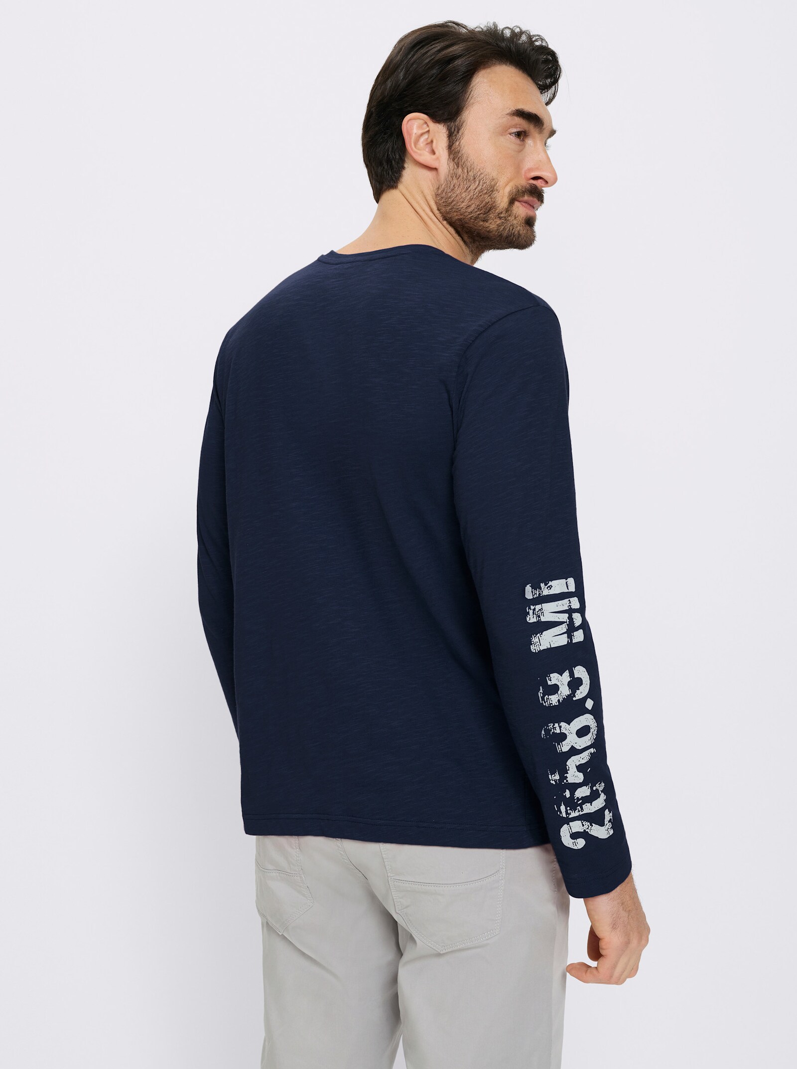 Catamaran Langarmshirt mit platziertem Druck - marine-bedruckt