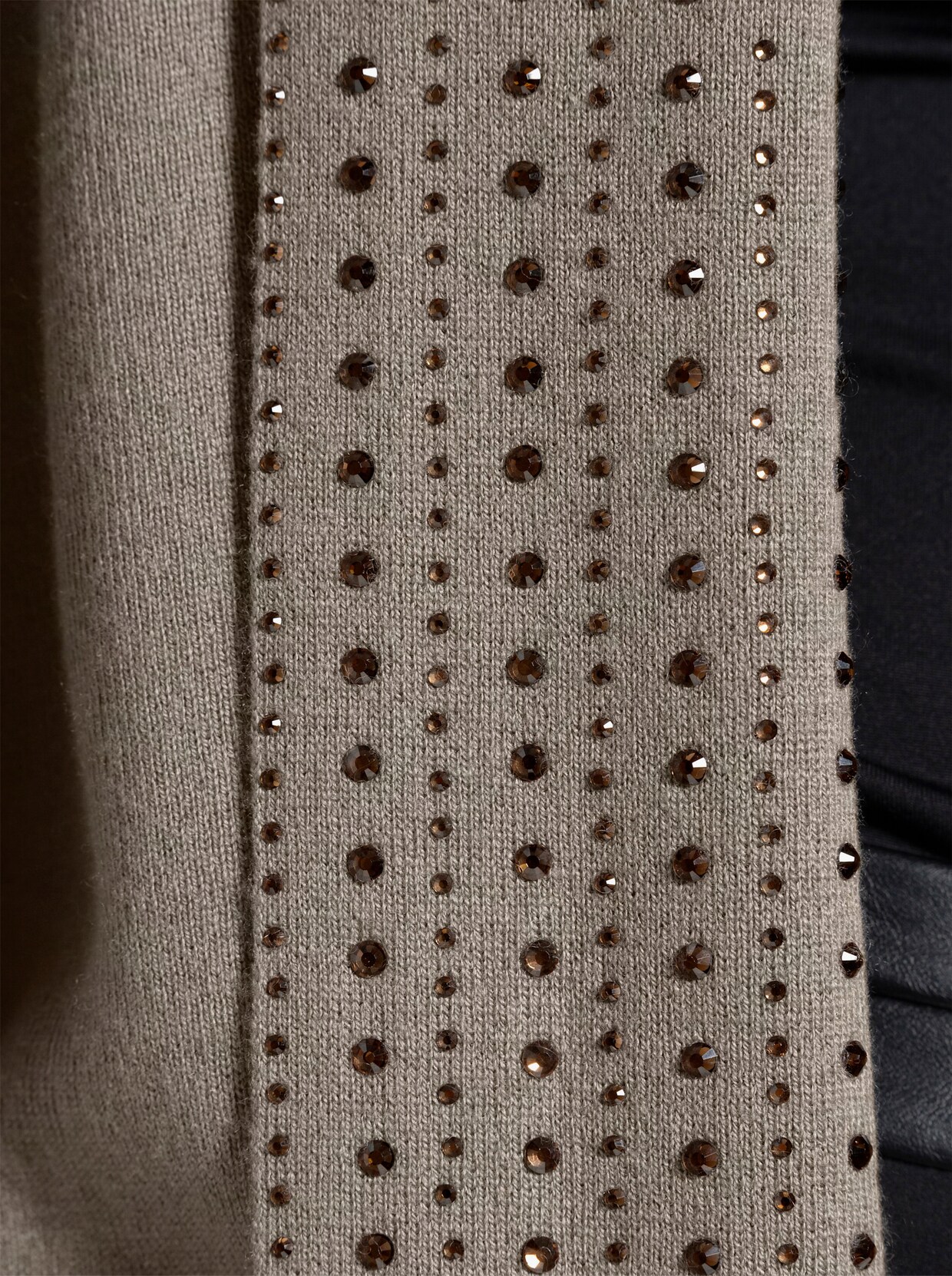 heine Lang gebreid vest - taupe