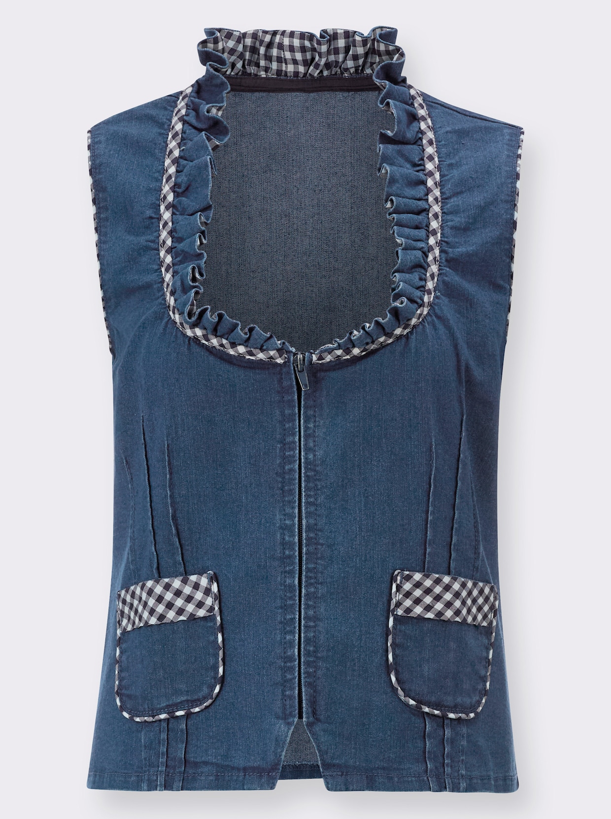 Jeansgilet - blue-stonewashed