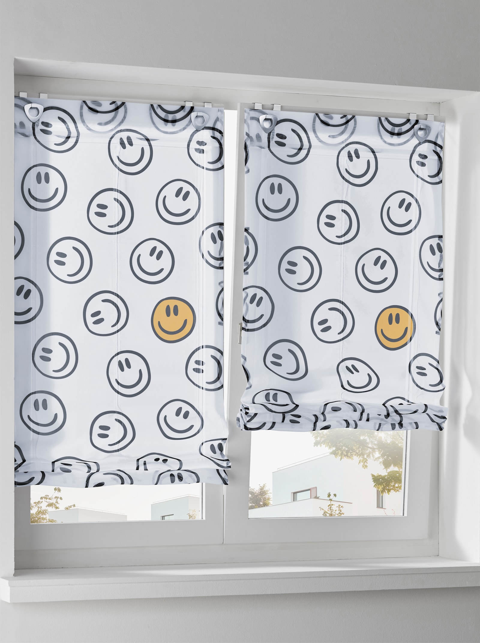 heine home Raffrollo - weiß-bedruckt