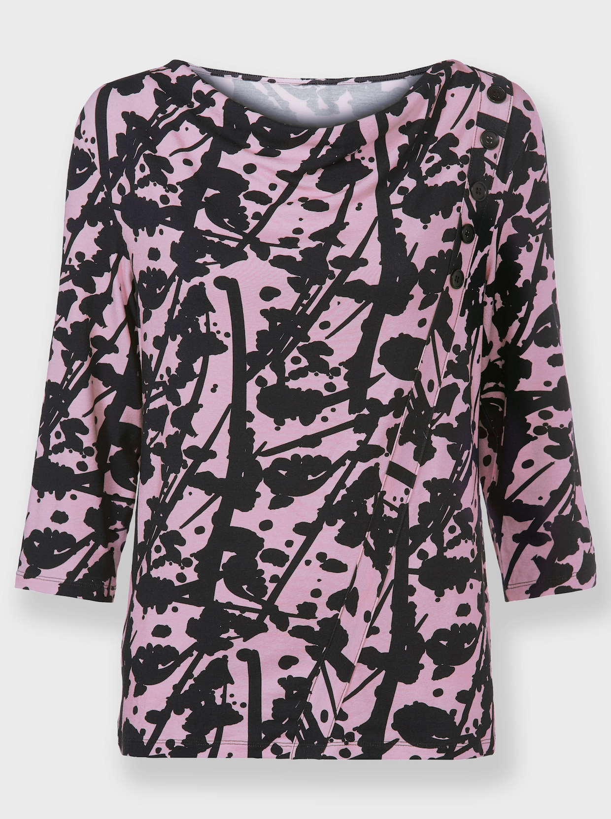 Shirt - roze/zwart geprint