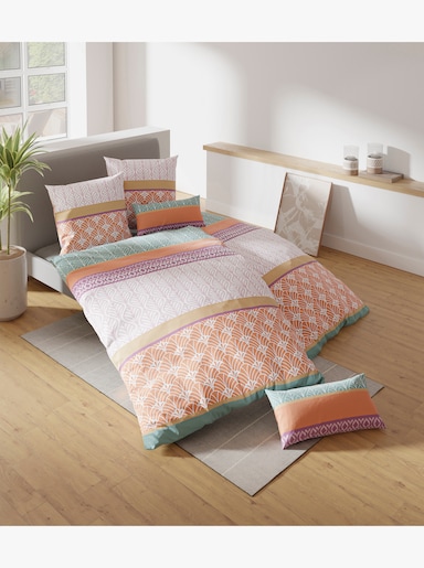 wäschepur Bettwäsche im Ornamentik-Dessin - jade-papaya-bedruckt