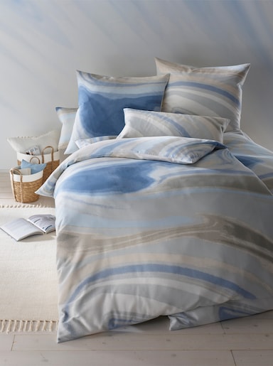 heine home Bedtextiel - naturel/blauw