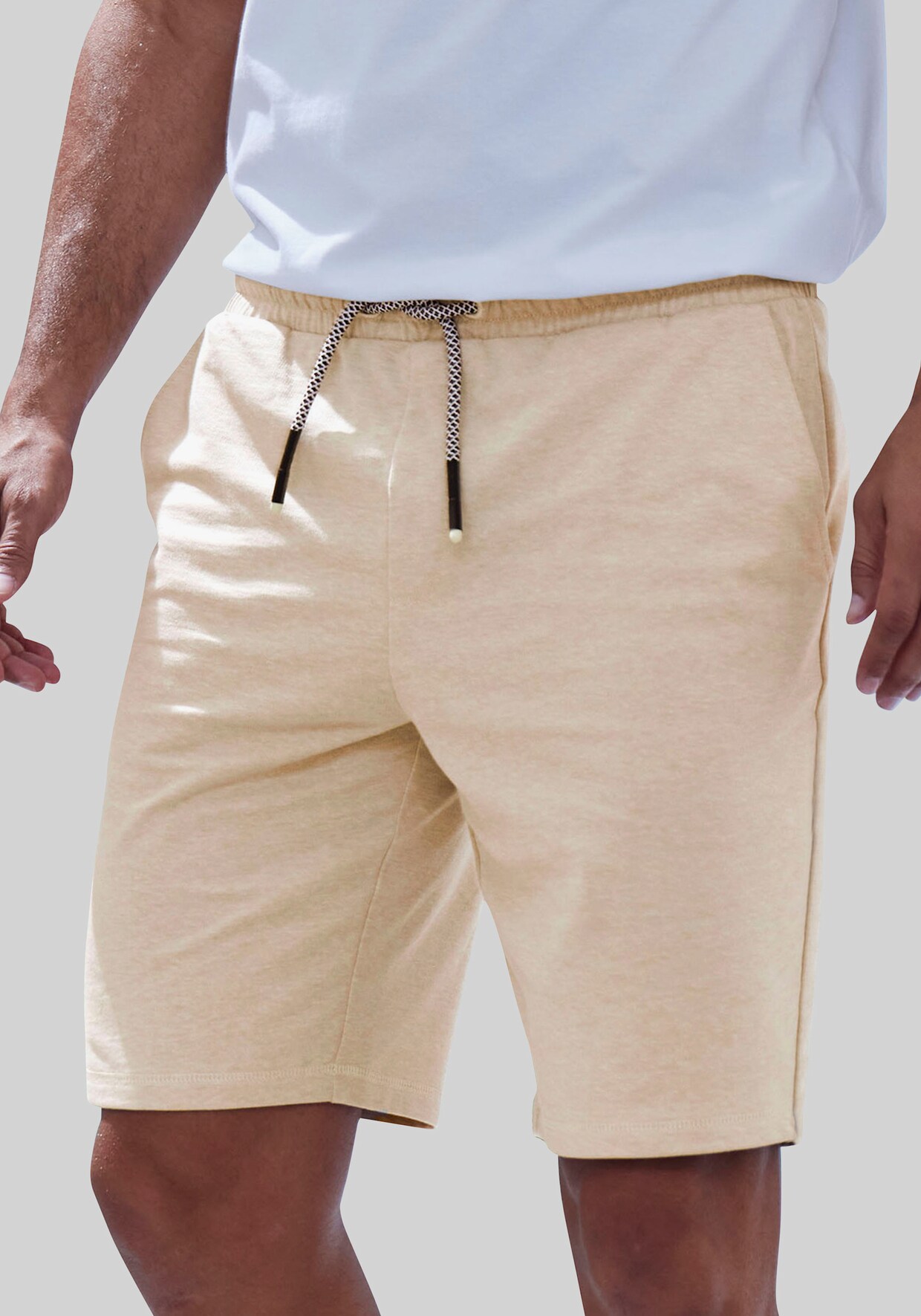 Sweatshorts - beige-meliert