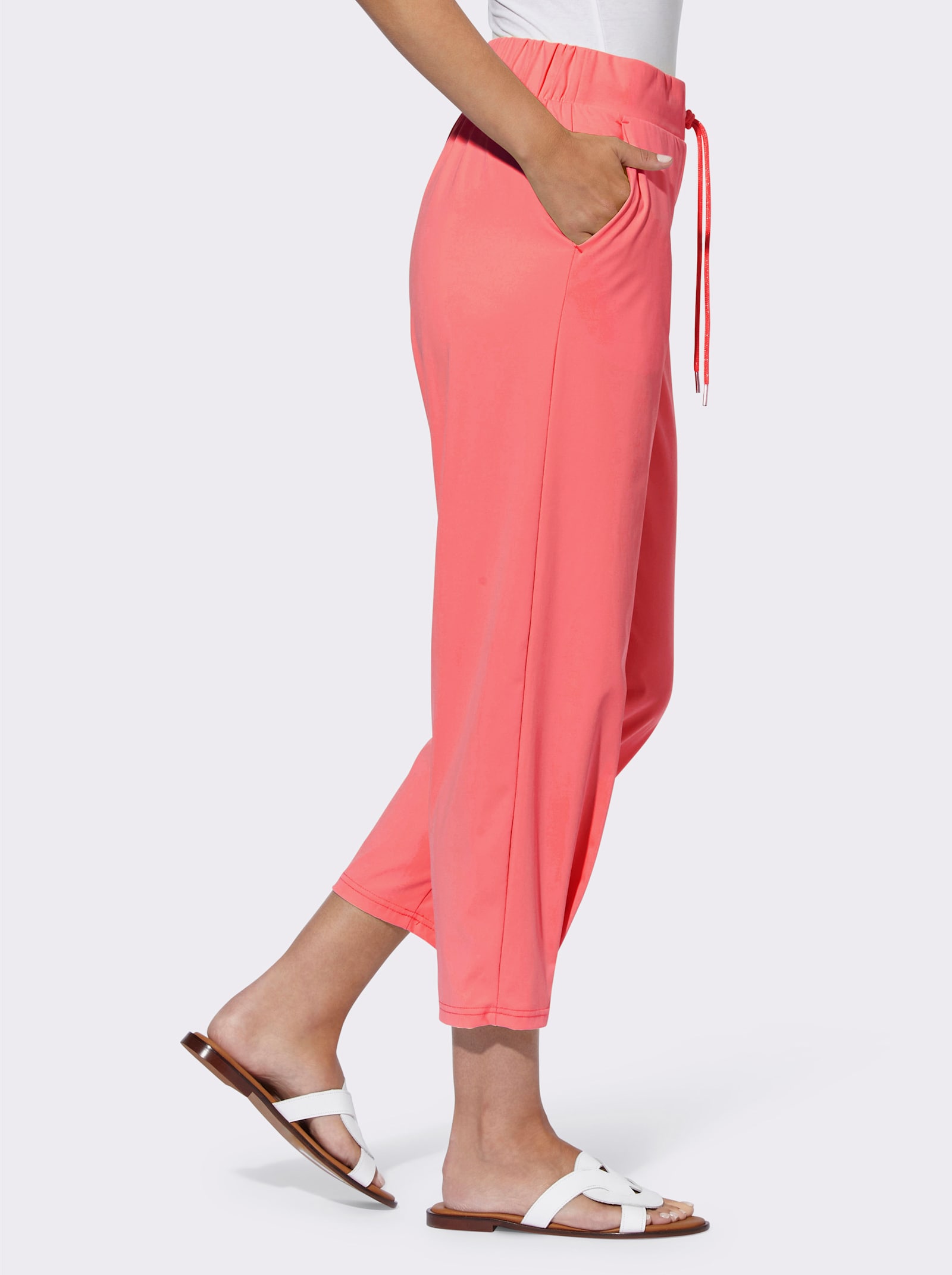 heine Pantalon Jogpant avec ceinture élastique - corail