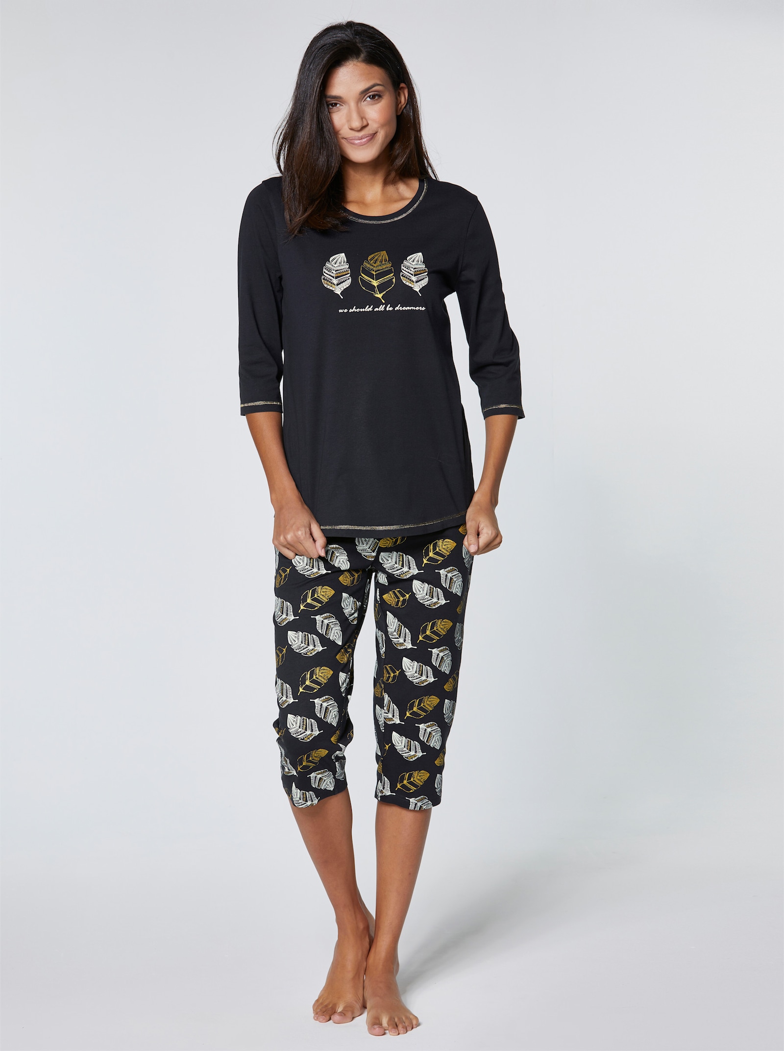 wäschepur Pyjama avec effets brillants - marine