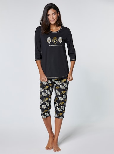 wäschepur Schlafanzug mit Glanz-Effekten - marine