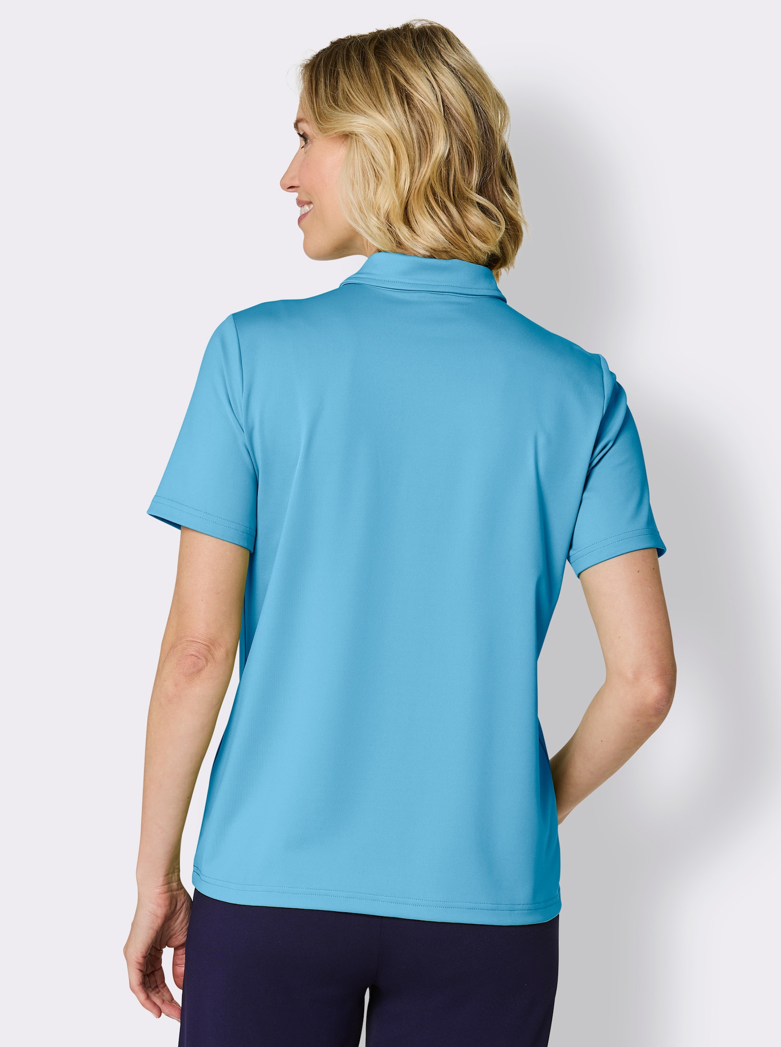 Funktionsshirt mit Reißverschluss - aqua