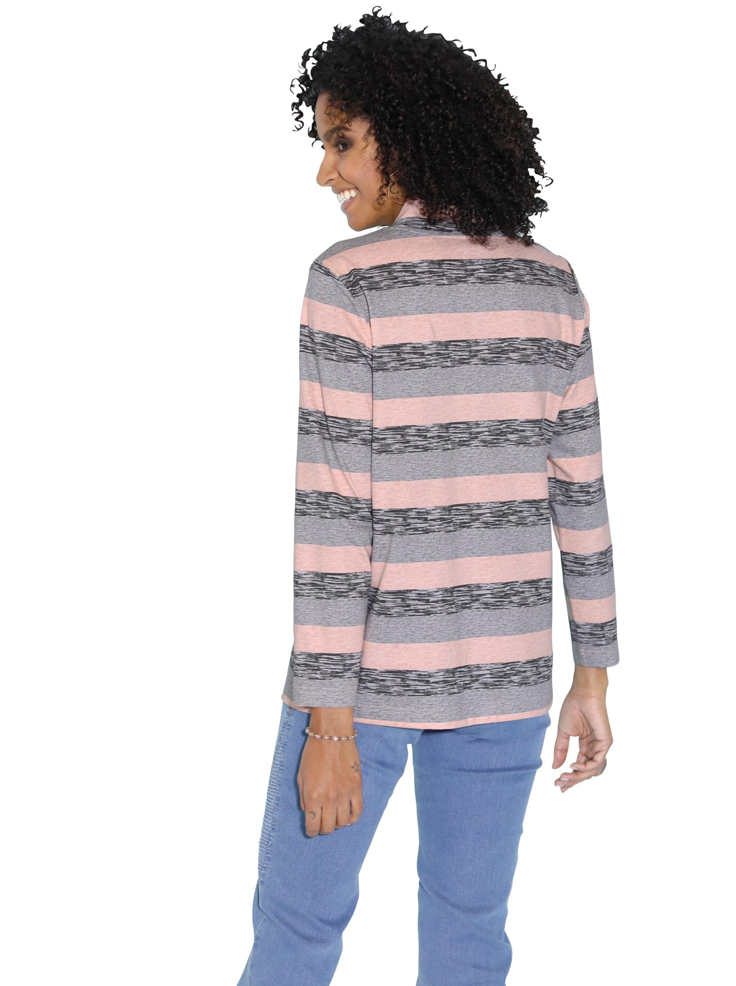 Shirt - grau-geringelt