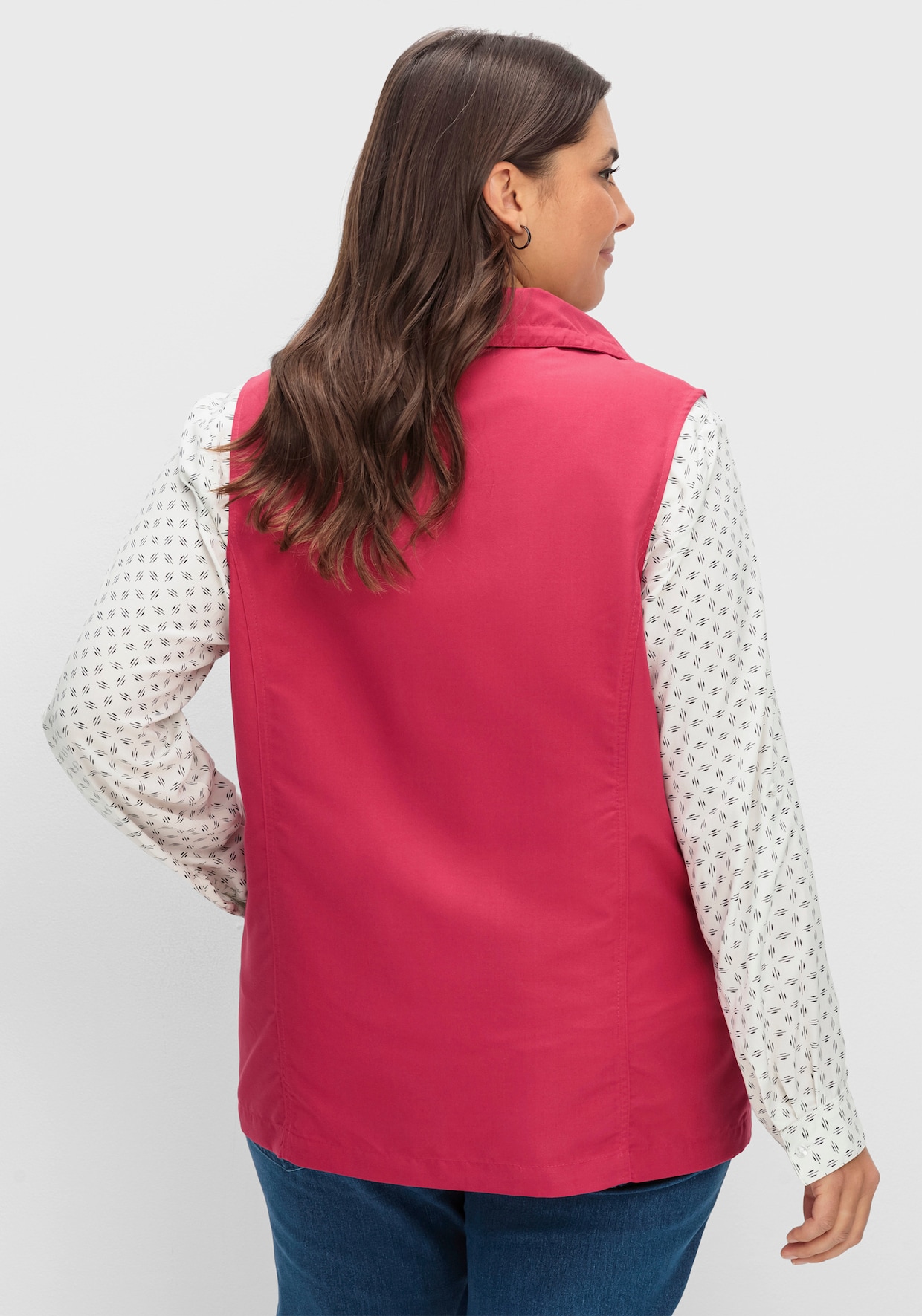 Longweste aus Microfaser - rot