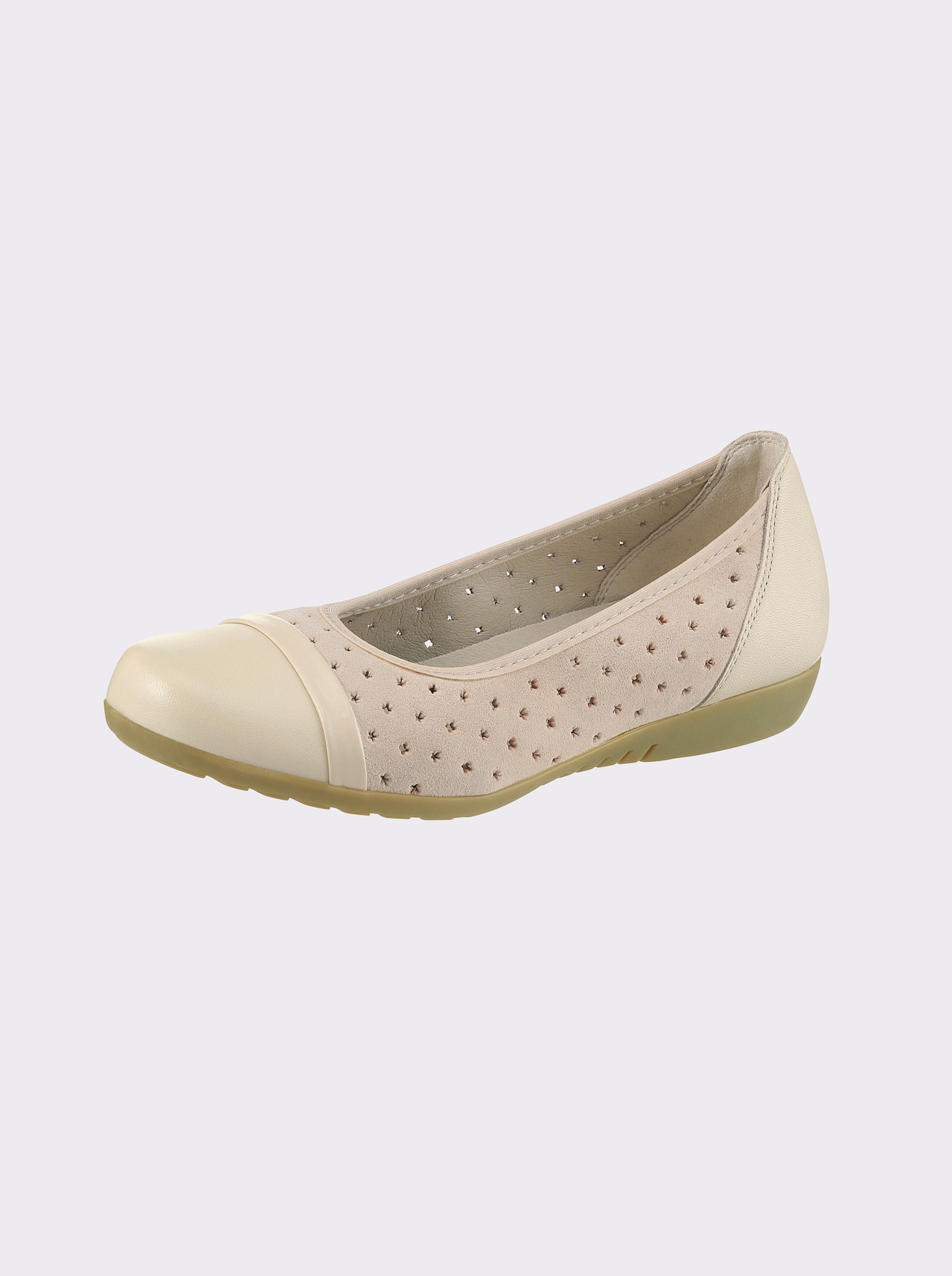 airsoft modern+ Ballerina met luchtgaatjes - champagne