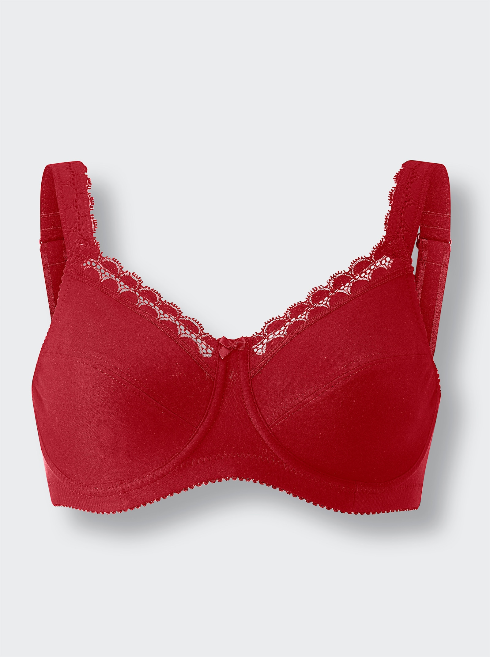 Miss Mary Bügel-BH mit elastischem Spitzenband - rot