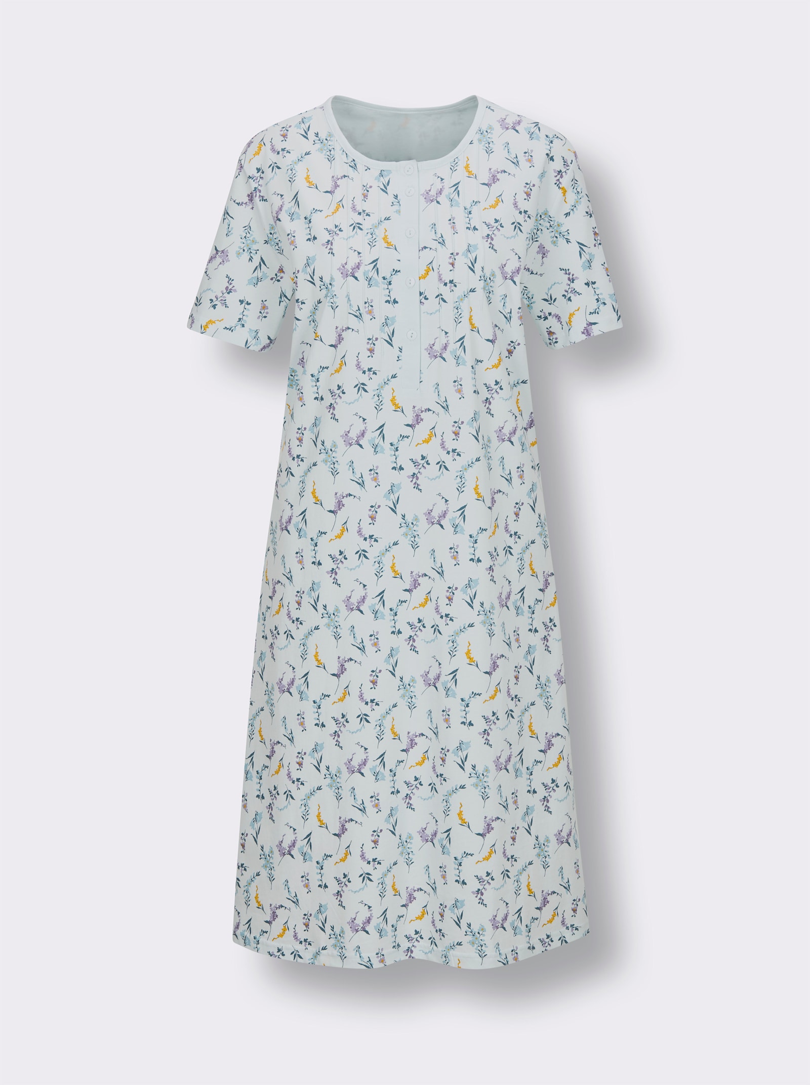 Comtessa Nachthemd - kalkmint-bedruckt