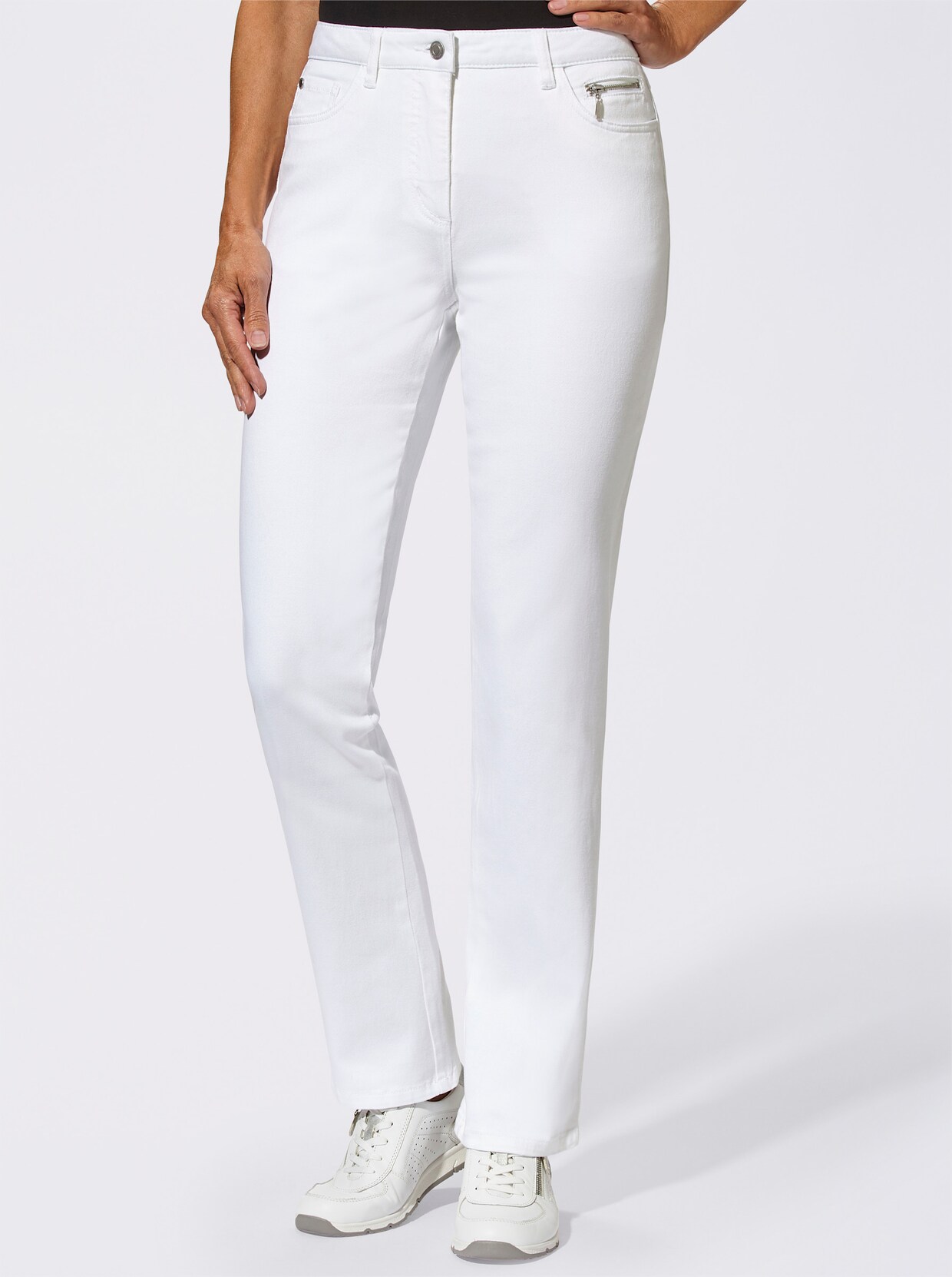 Stretch-Jeans - weiß
