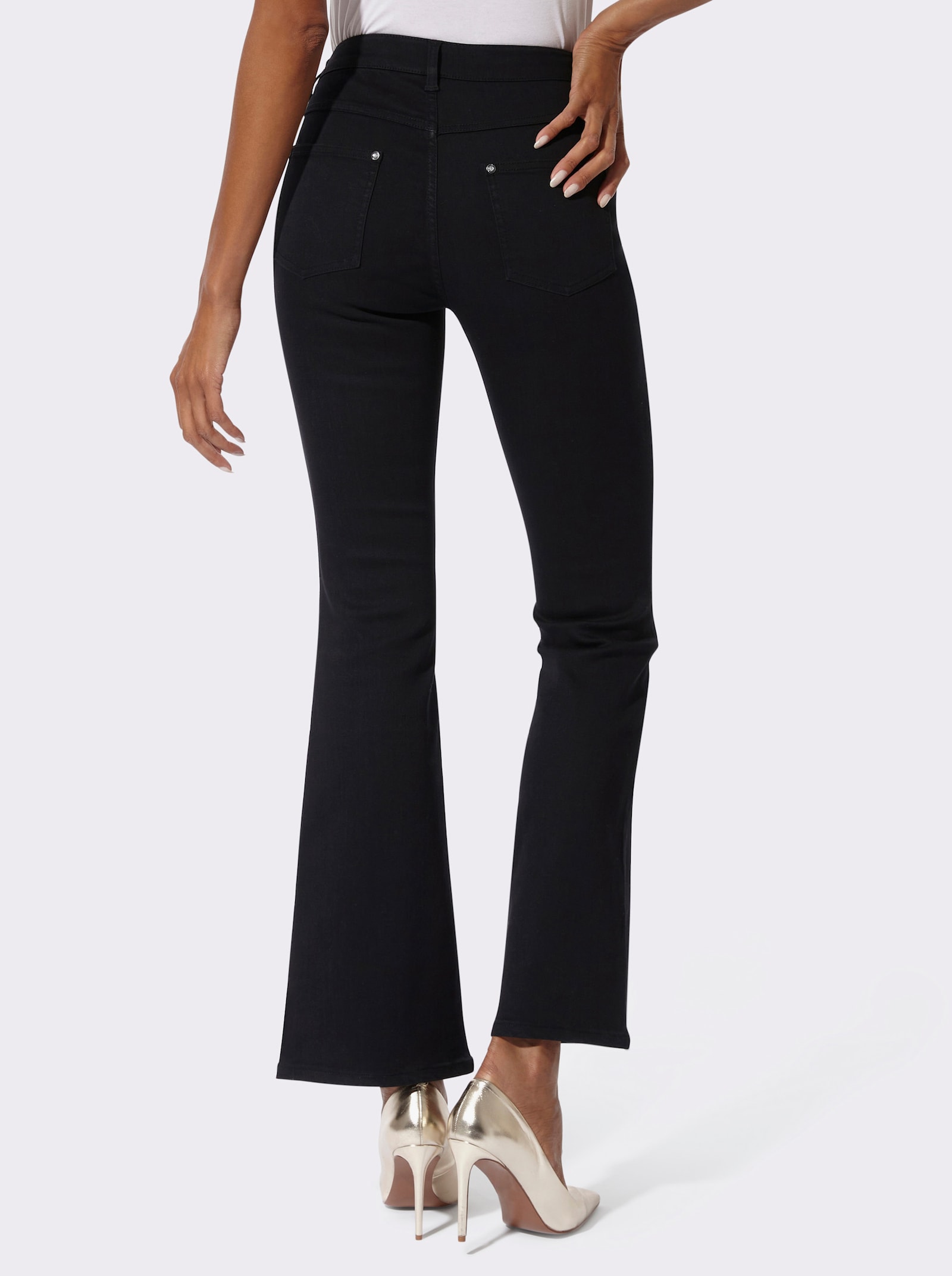 Jeans im Bootcut-Style - black denim