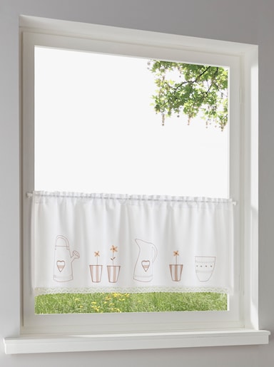 heine home Querbehang - weiß-beige