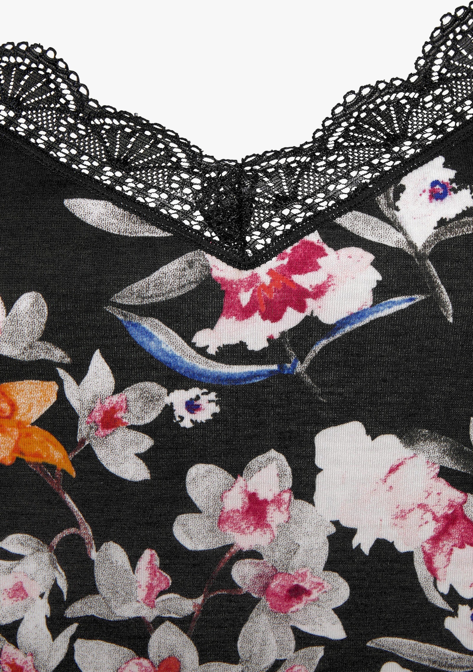 s.Oliver Déshabillé - noir motif à fleurs