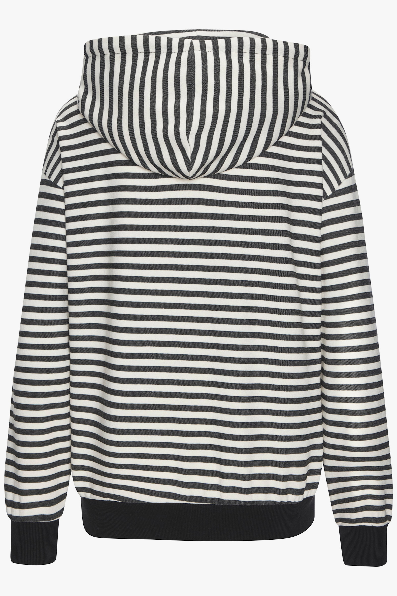 H.I.S Pull à capuche - noir à rayures