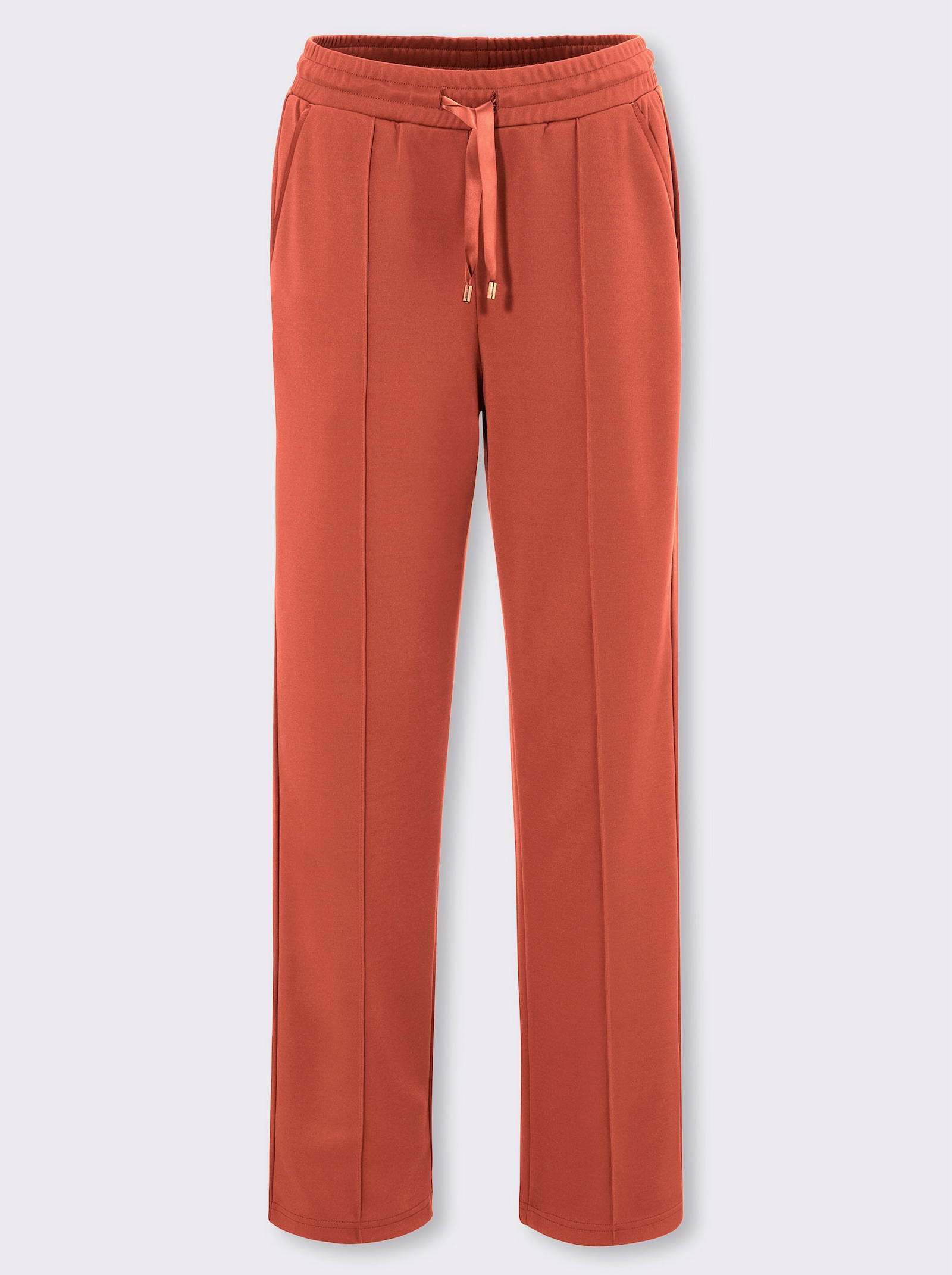 Jerseyhose mit Satin-Details - terra
