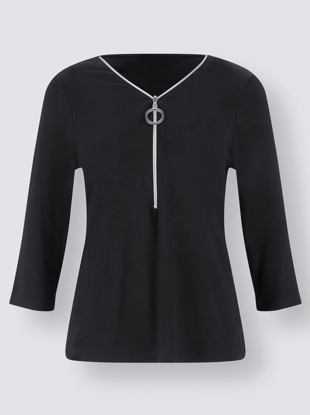 3/4-Arm-Shirt - schwarz