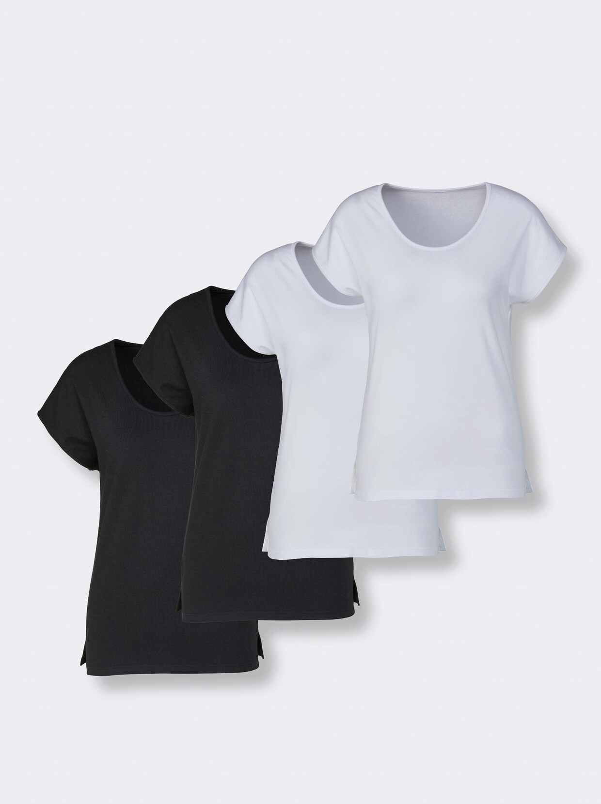 wäschepur Shirt - weiß + schwarz