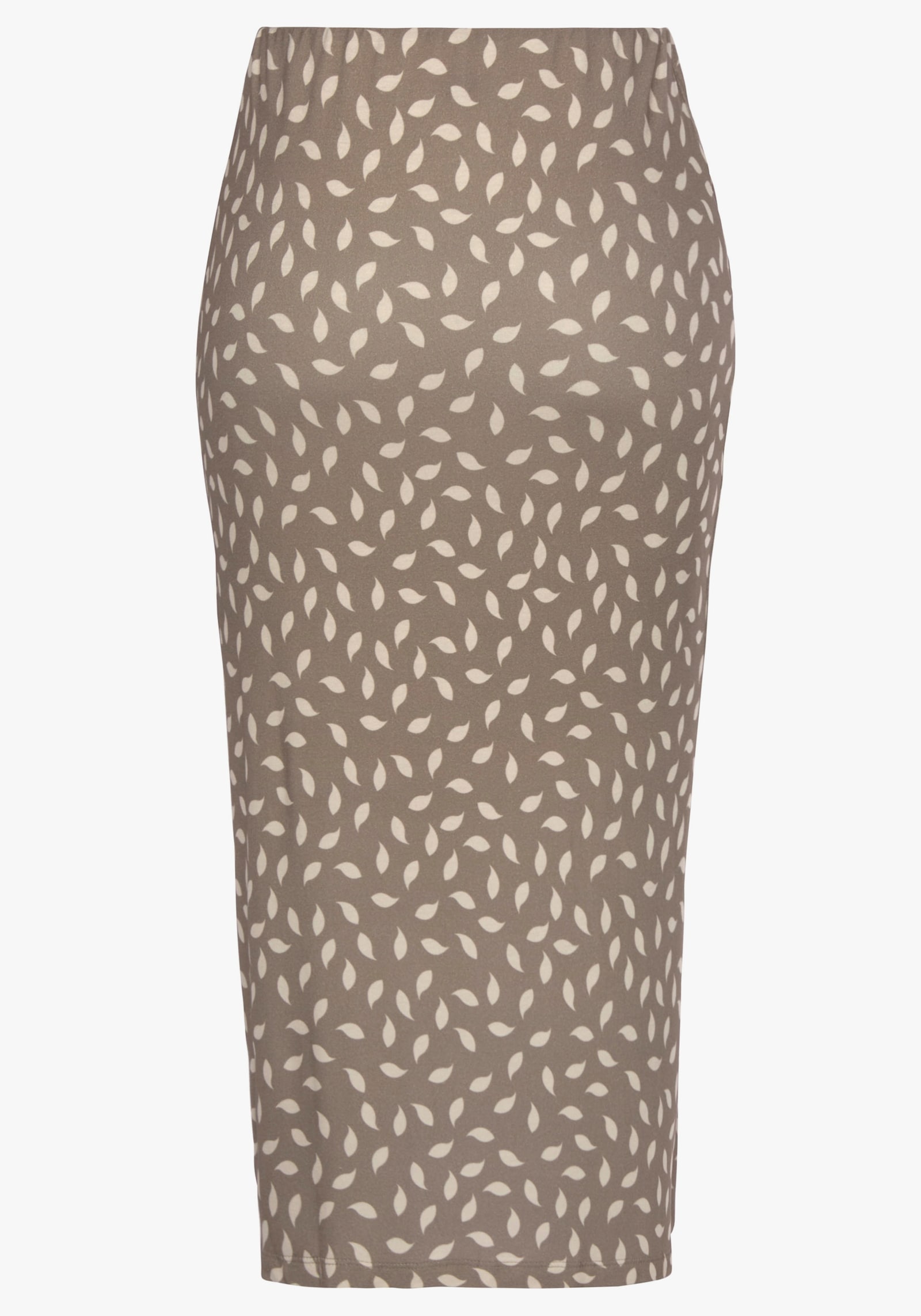 Vivance Jerseyrock - taupe-creme bedruckt