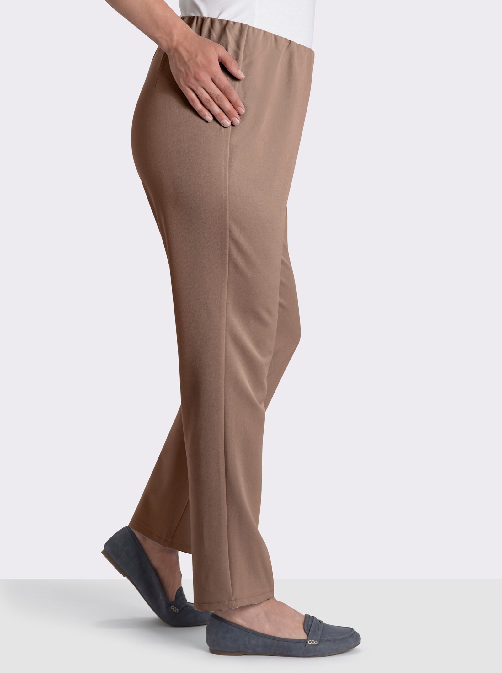 Stretch-Hose mit innenliegendem Dehnbund - beige