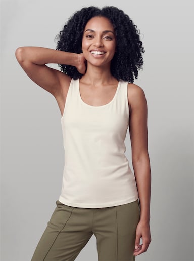 heine Shirttop mit Rundhals-Ausschnitt - ecru