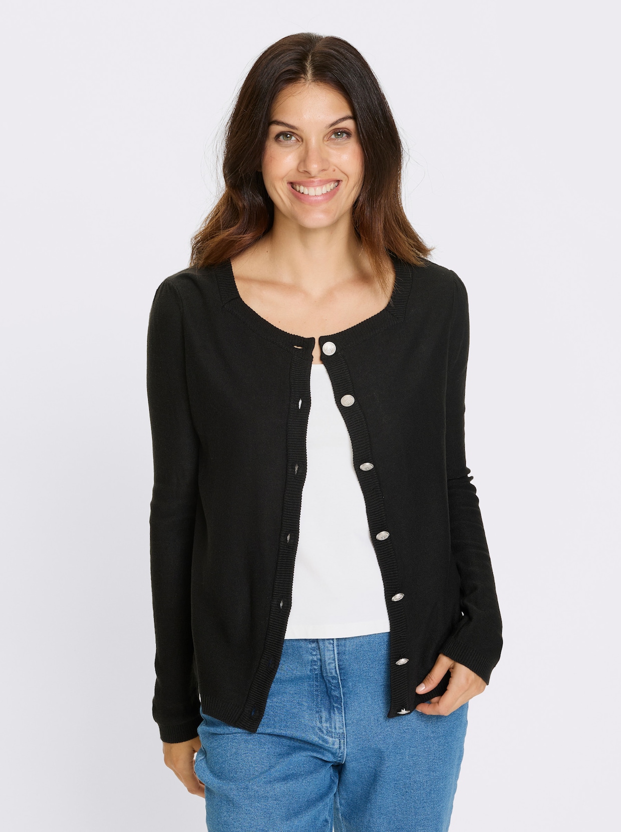 Strickjacke - schwarz