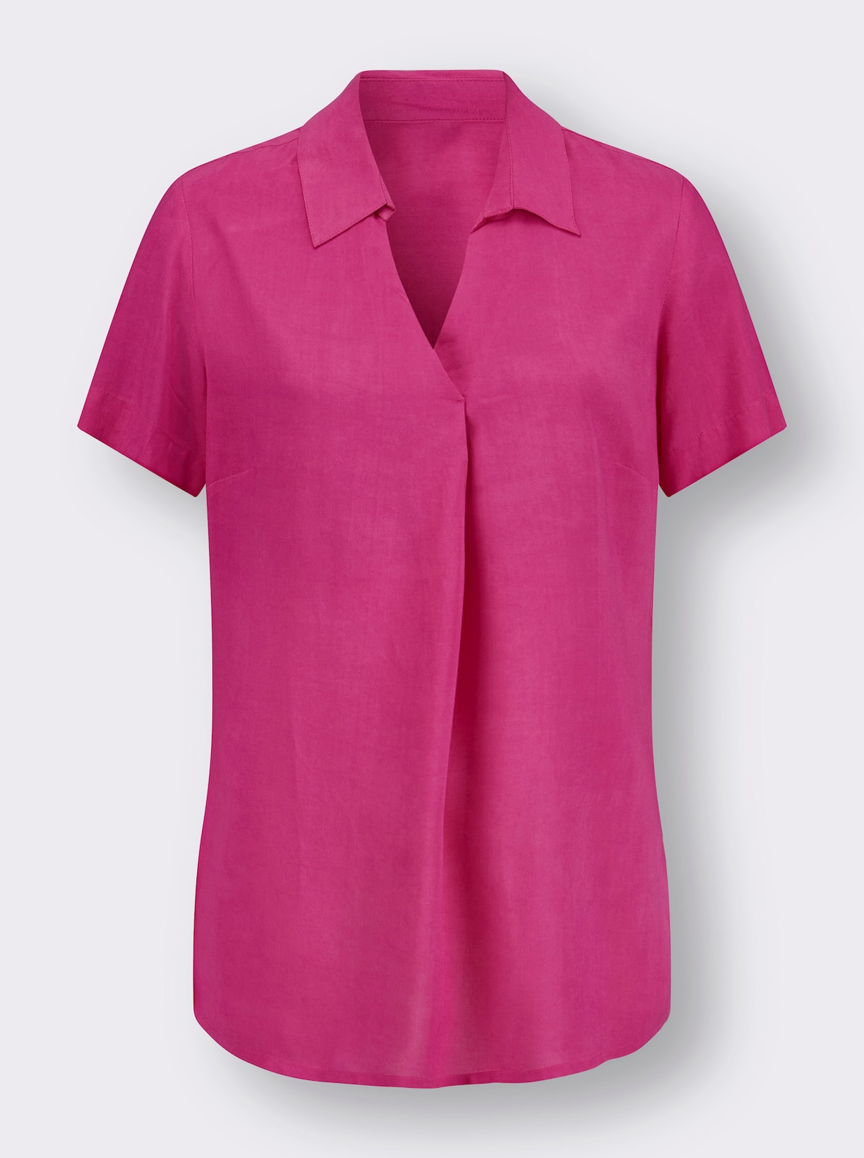 Blouse met korte mouwen - fuchsia
