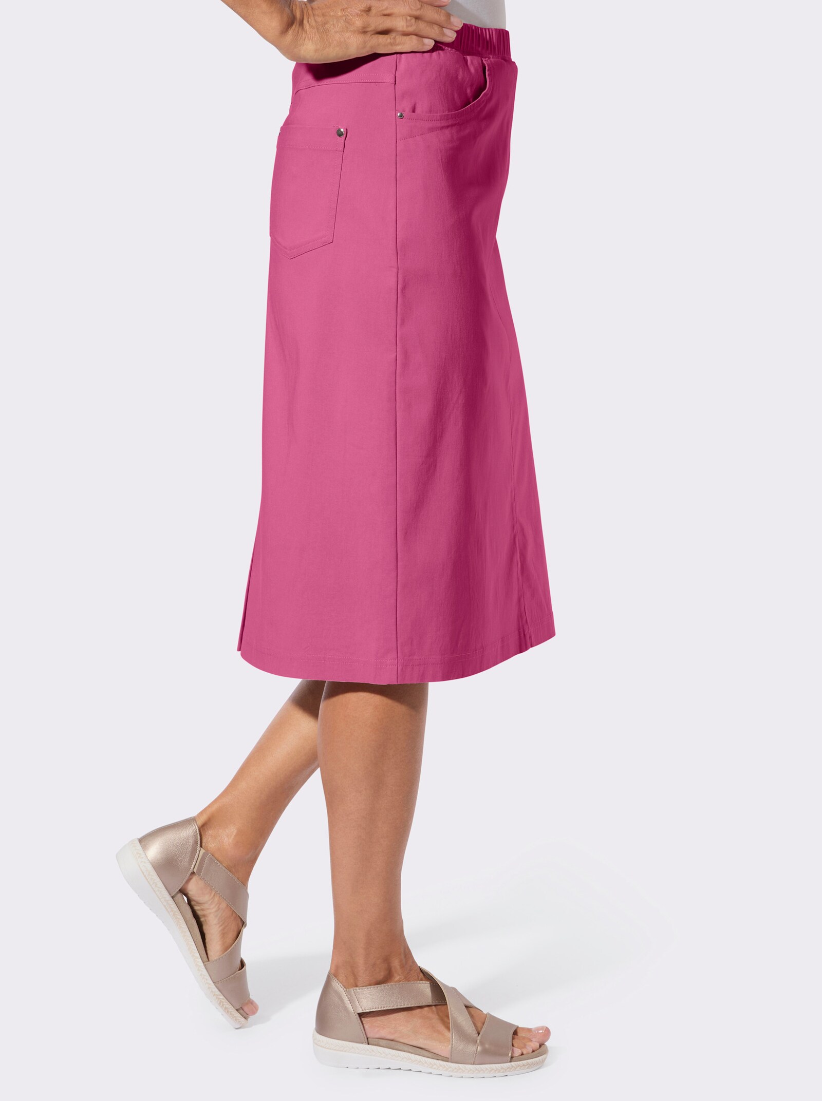 Schlupfrock in Bengalin-Qualität - fuchsia
