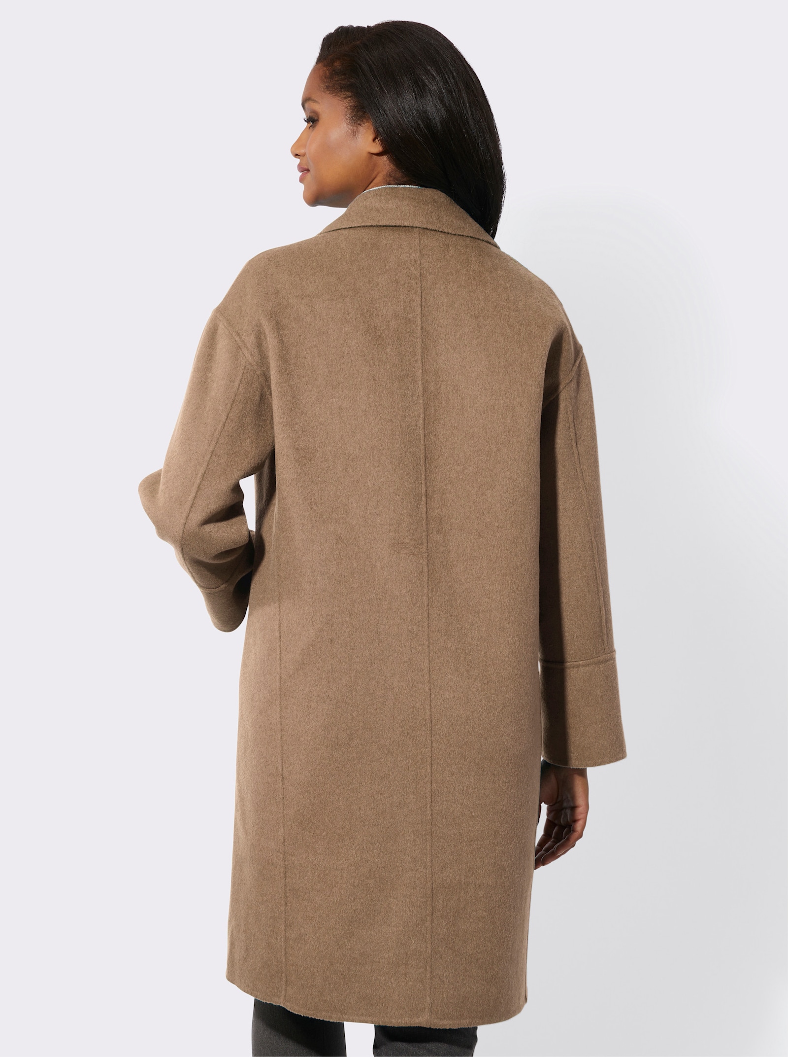 Kurzmantel in Doubleface-Qualität - camel