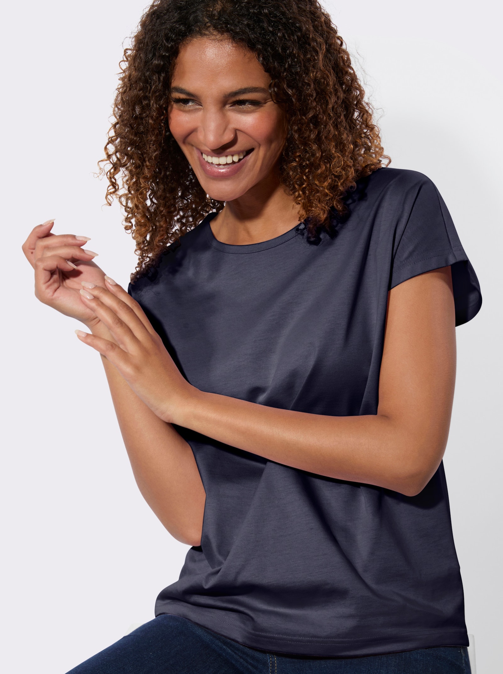 Tričko v balení po 2 ks - námořnická modrá + ecru