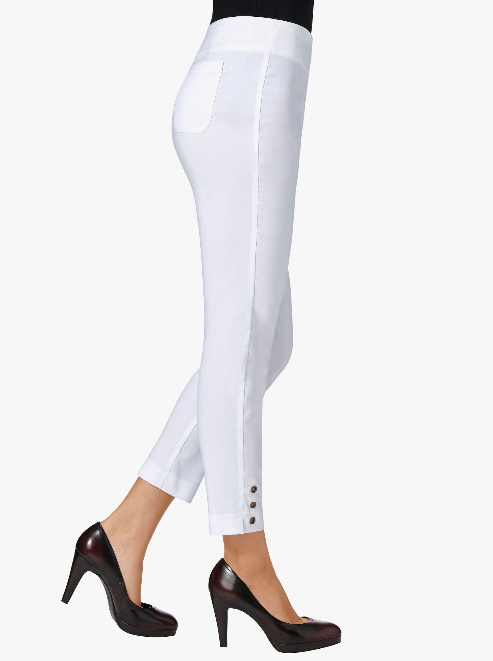 Pantalon 7/8 en qualité bengaline - blanc