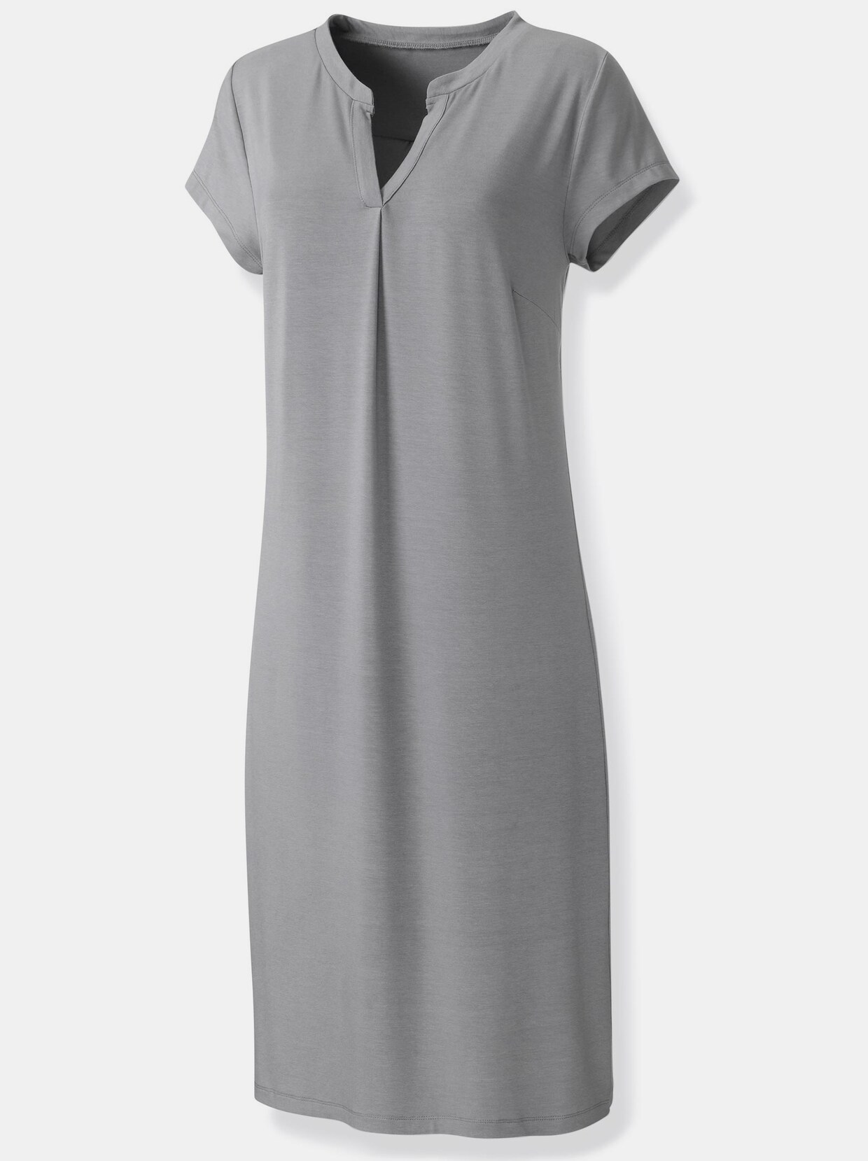 Jerseykleid - steingrau-meliert