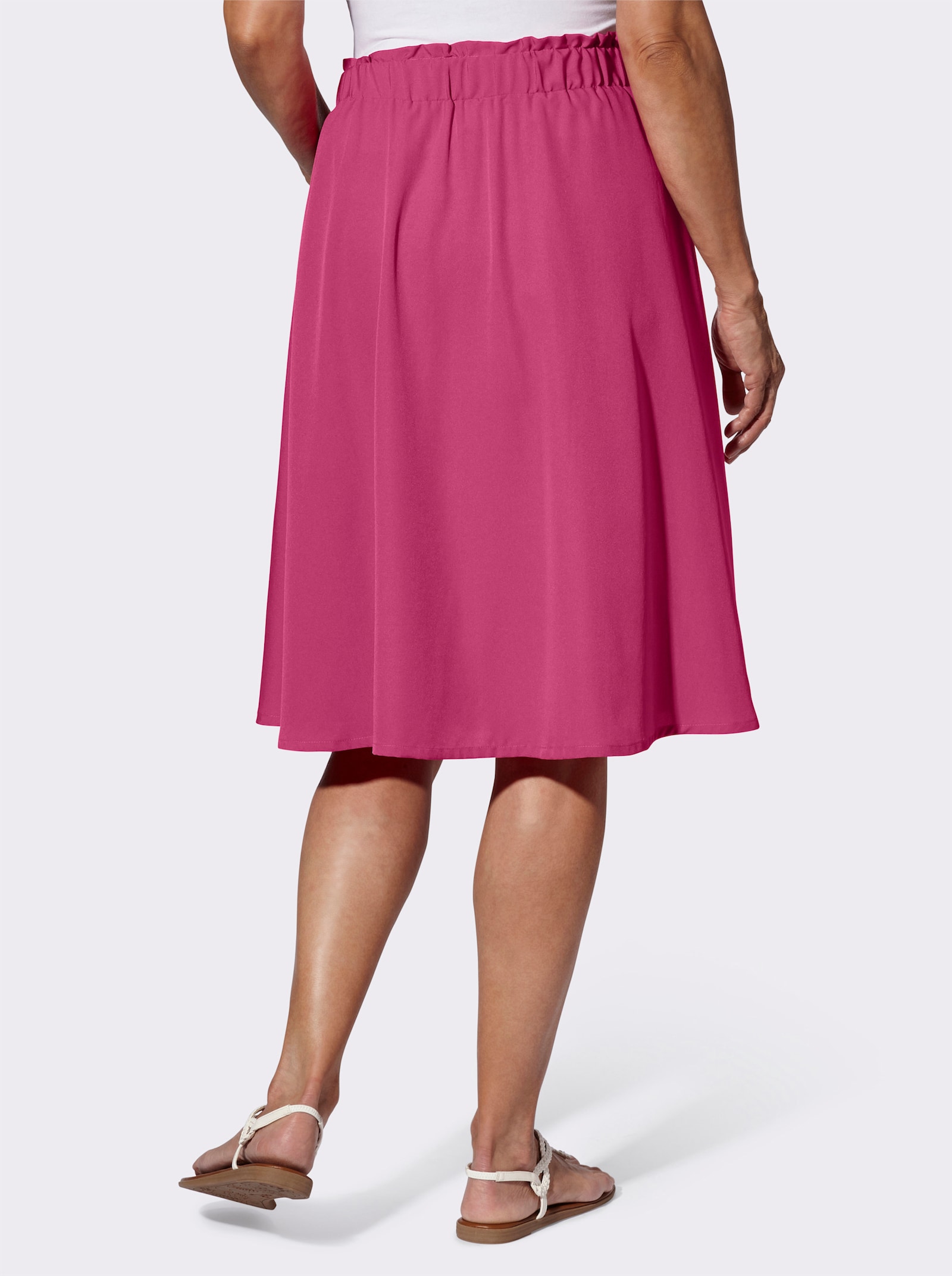 Schlupfrock mit Rüschen - fuchsia