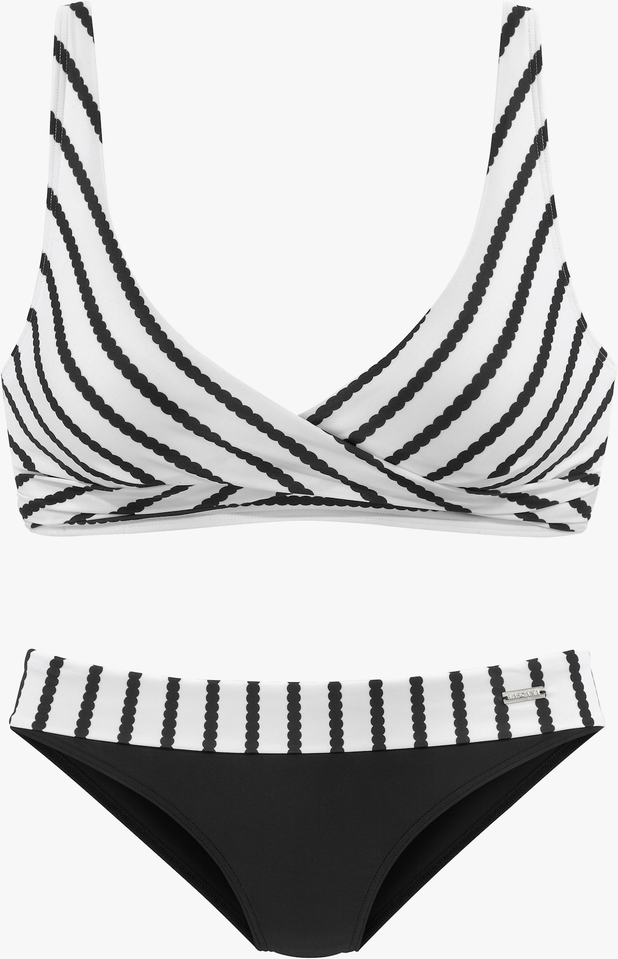 LASCANA Triangel-Bikini - schwarz-weiss