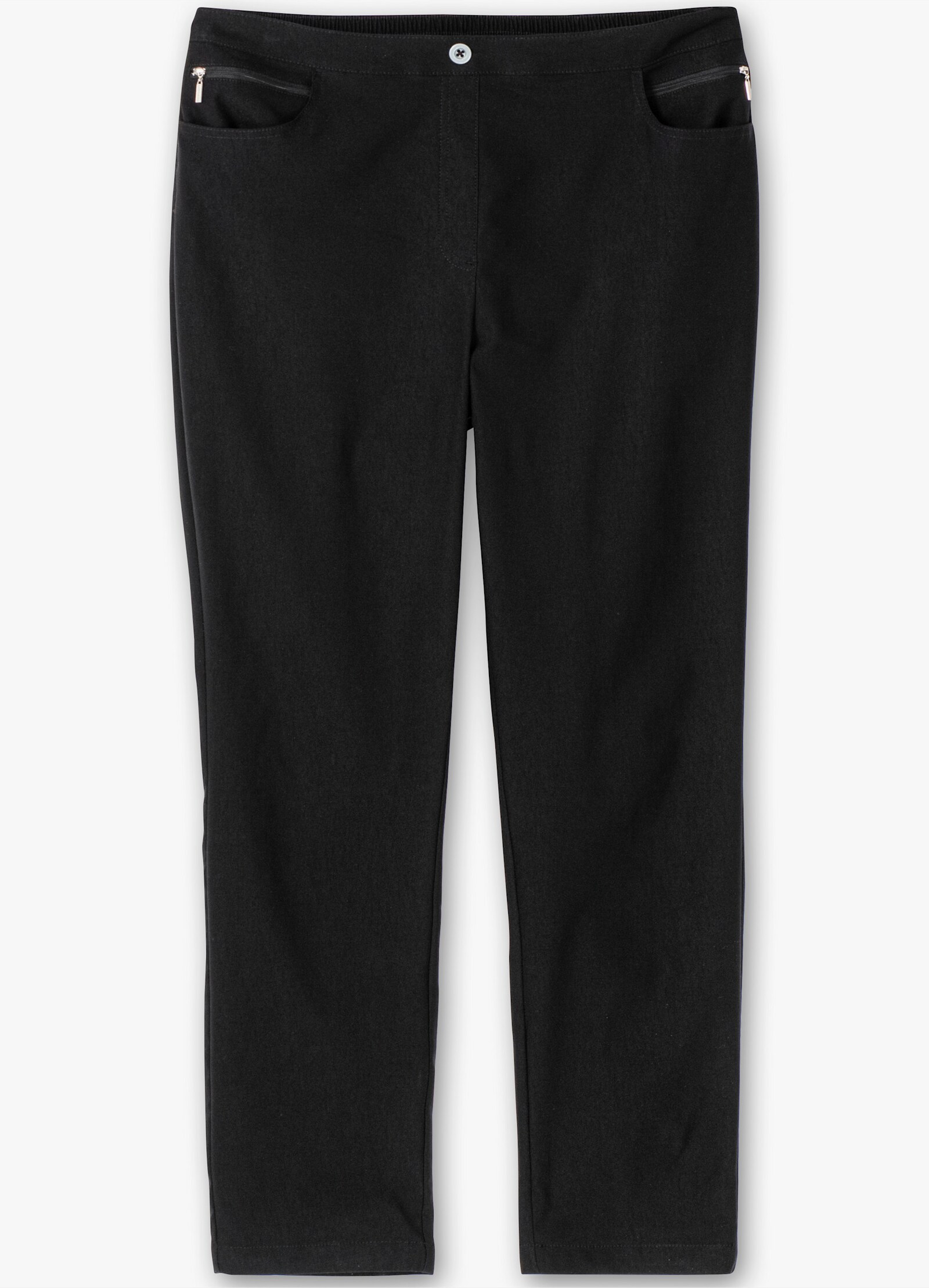 Bengalinhose mit Zierreißverschlüssen - schwarz